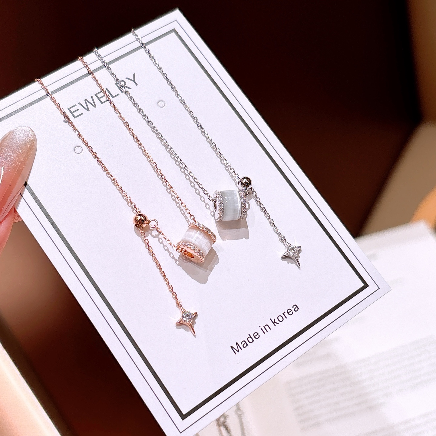 Solid Silver Necklace Romantic Wedding Favor Gold