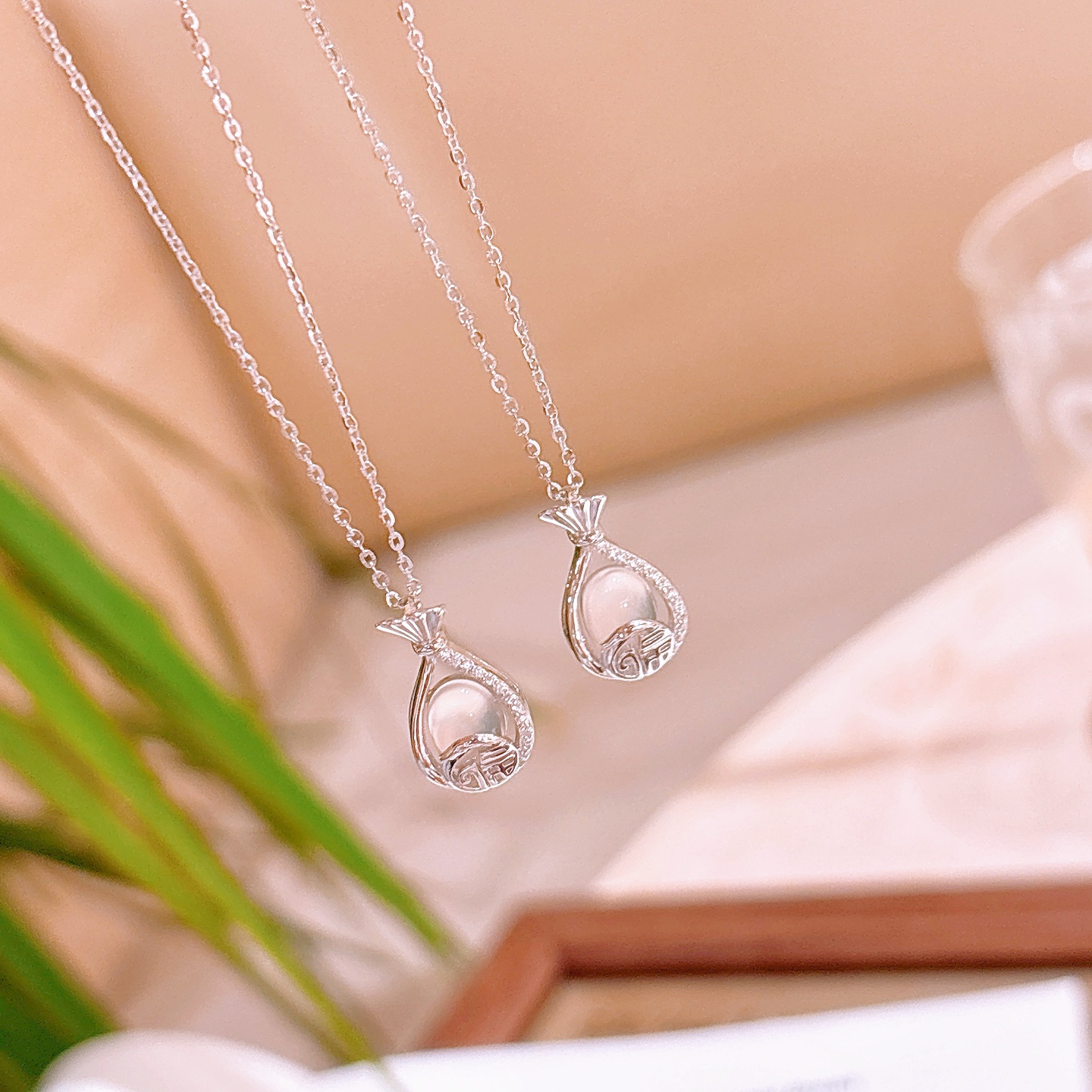 可愛いファインシルバーネックレスゴールド 母の日