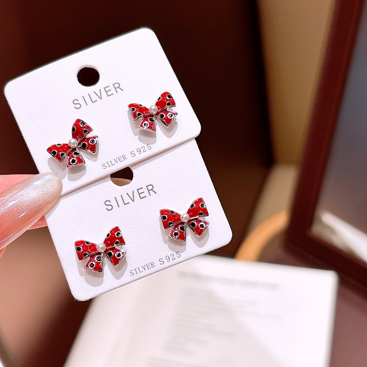 S925 Sterlingsilber Ohrringe Sanft Hochzeitsgeschenk Gold