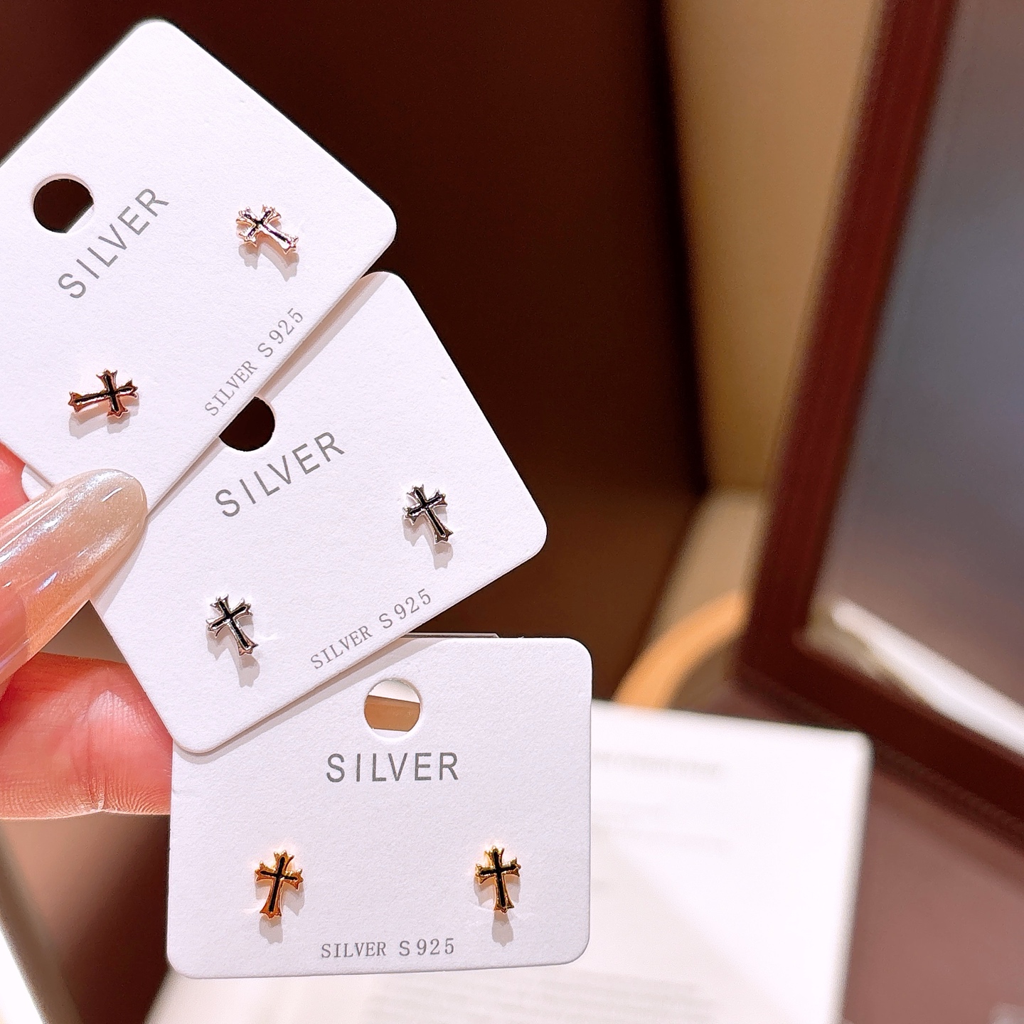 925 Silver Earrings Girly Annual Party Gold