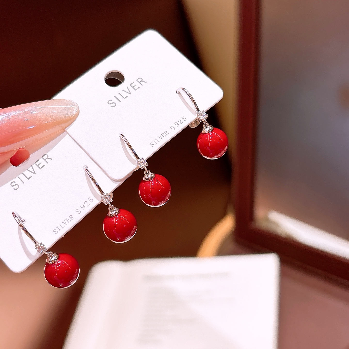 Nickel Free Silver Drop & Thread Earrings Vintage Birthday Silver