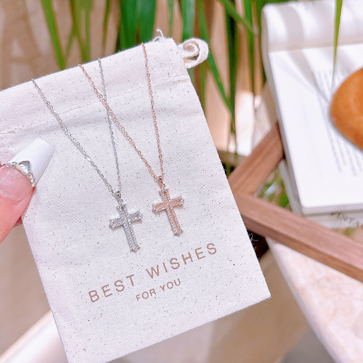 ミニマルアレルギー対応シルバーネックレスゴールド 先生の日