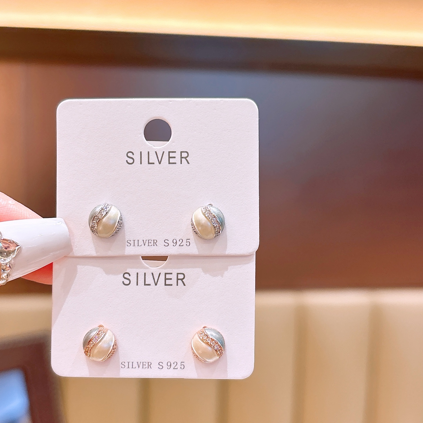 High Polish Silver Earrings Dainty Engagement Gold