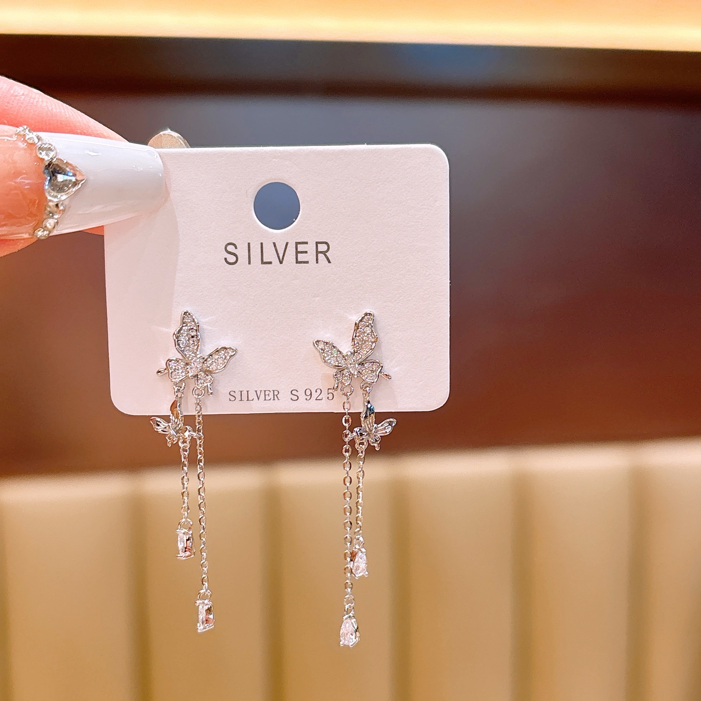 Low Allergy Silver Earrings Delicate Spring Festival Gold