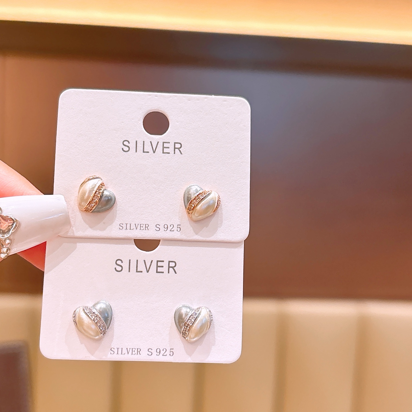 Hypoallergenes Silber Ohrringe Schick Jahresfeier Gold