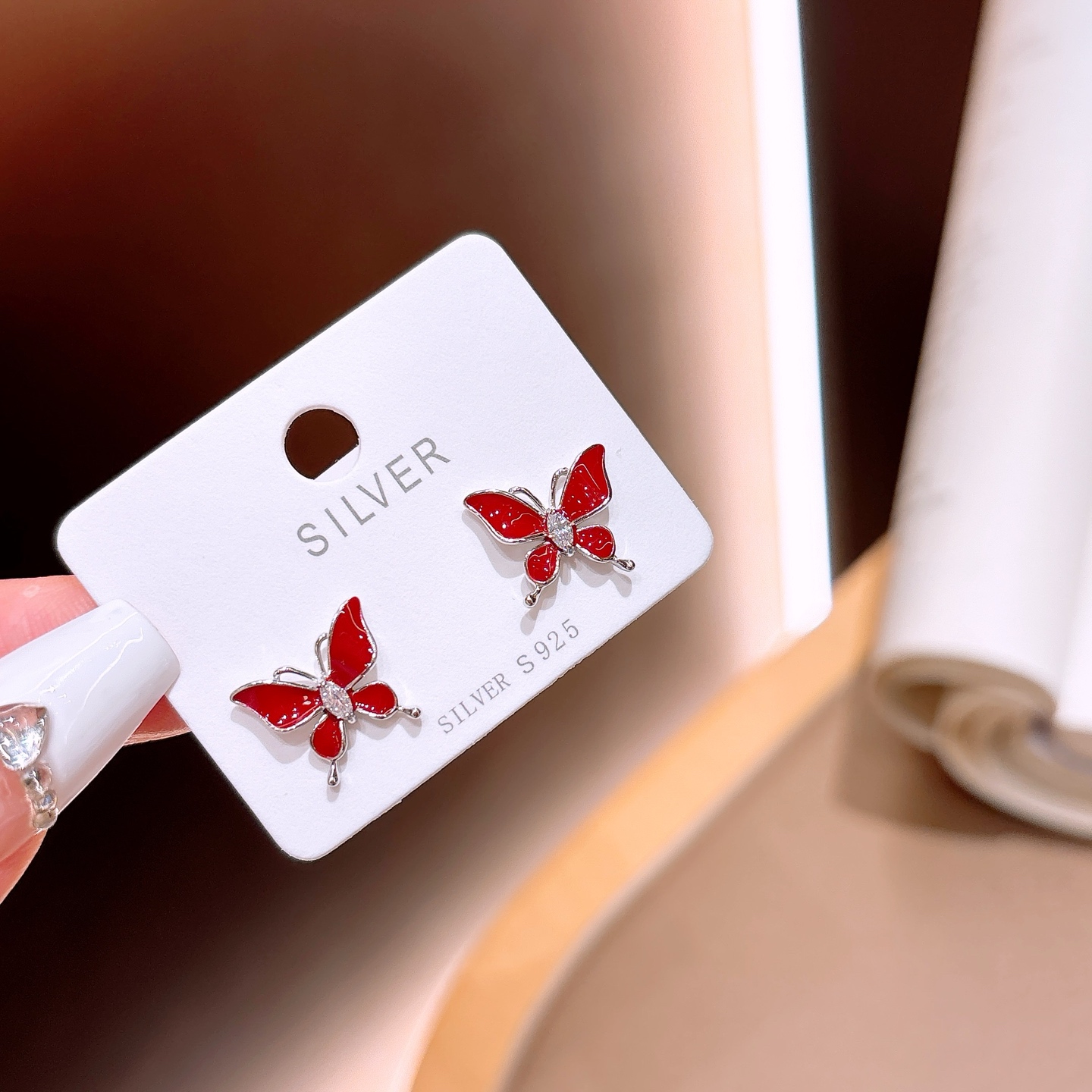 Solid Silver Earrings Ultra Minimal Father's Day Gold