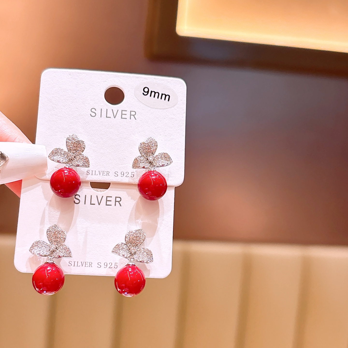 Low Allergy Silver Earrings Romantic Wedding Favor Silver