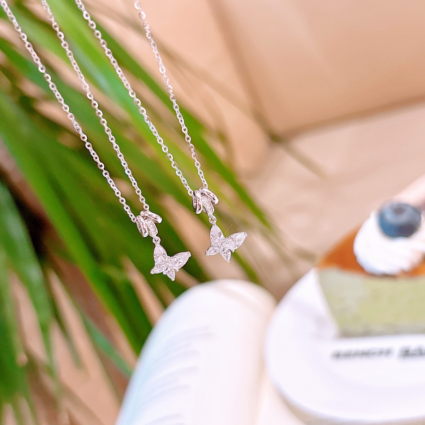 Solid Silver Necklace Romantic Wedding Favor Silver