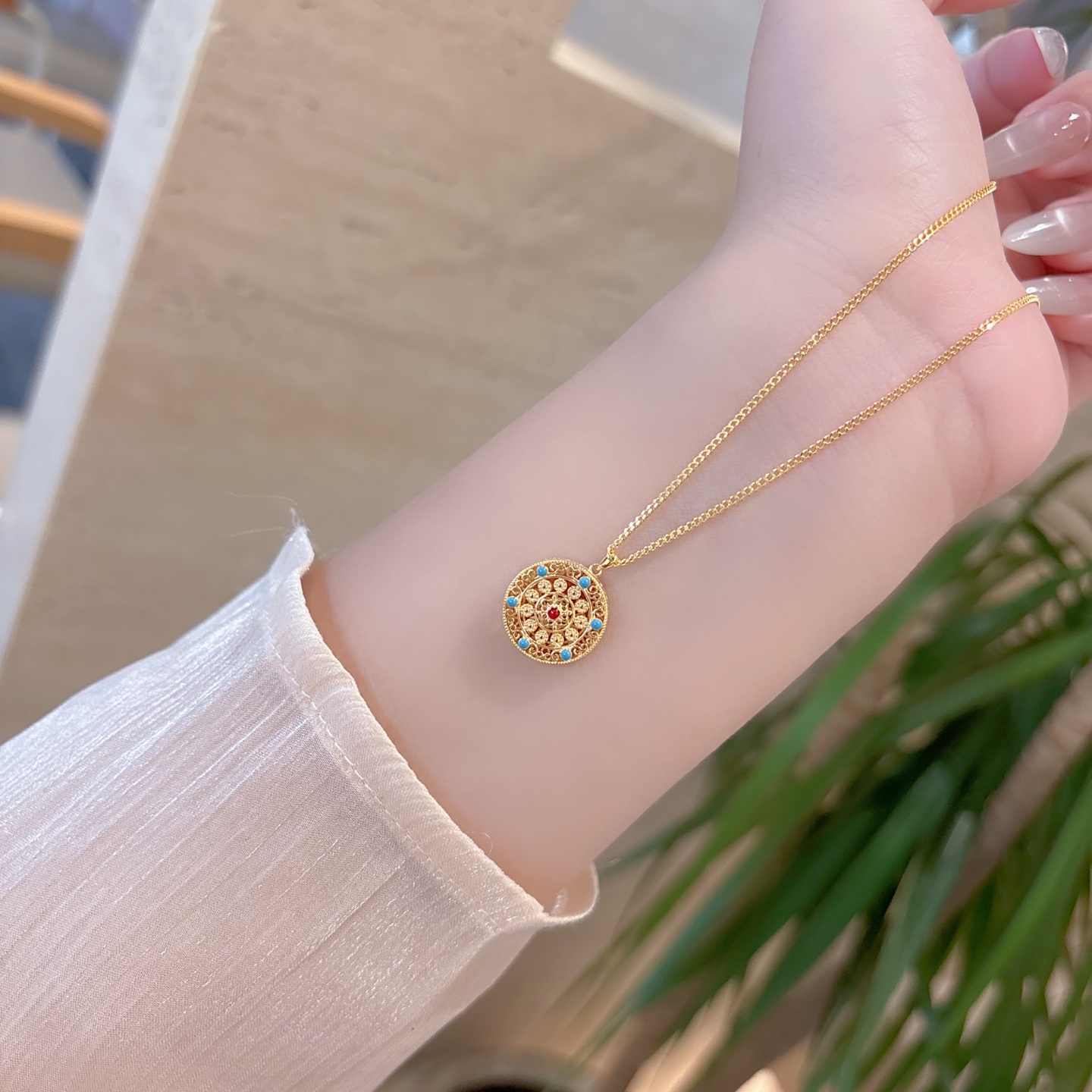 Nickel Free Silver Necklace Romantic Graduation Gold