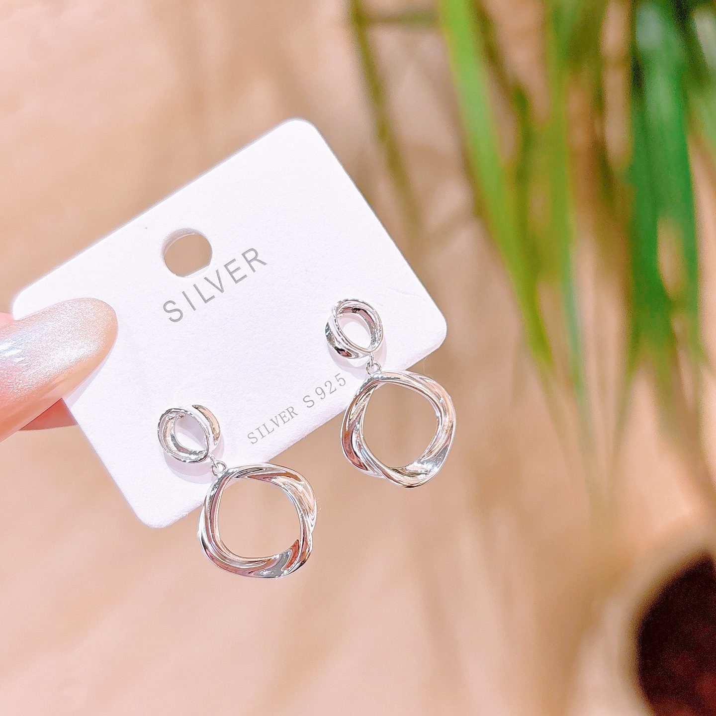 925 Silver Earrings Fashion Party Gold