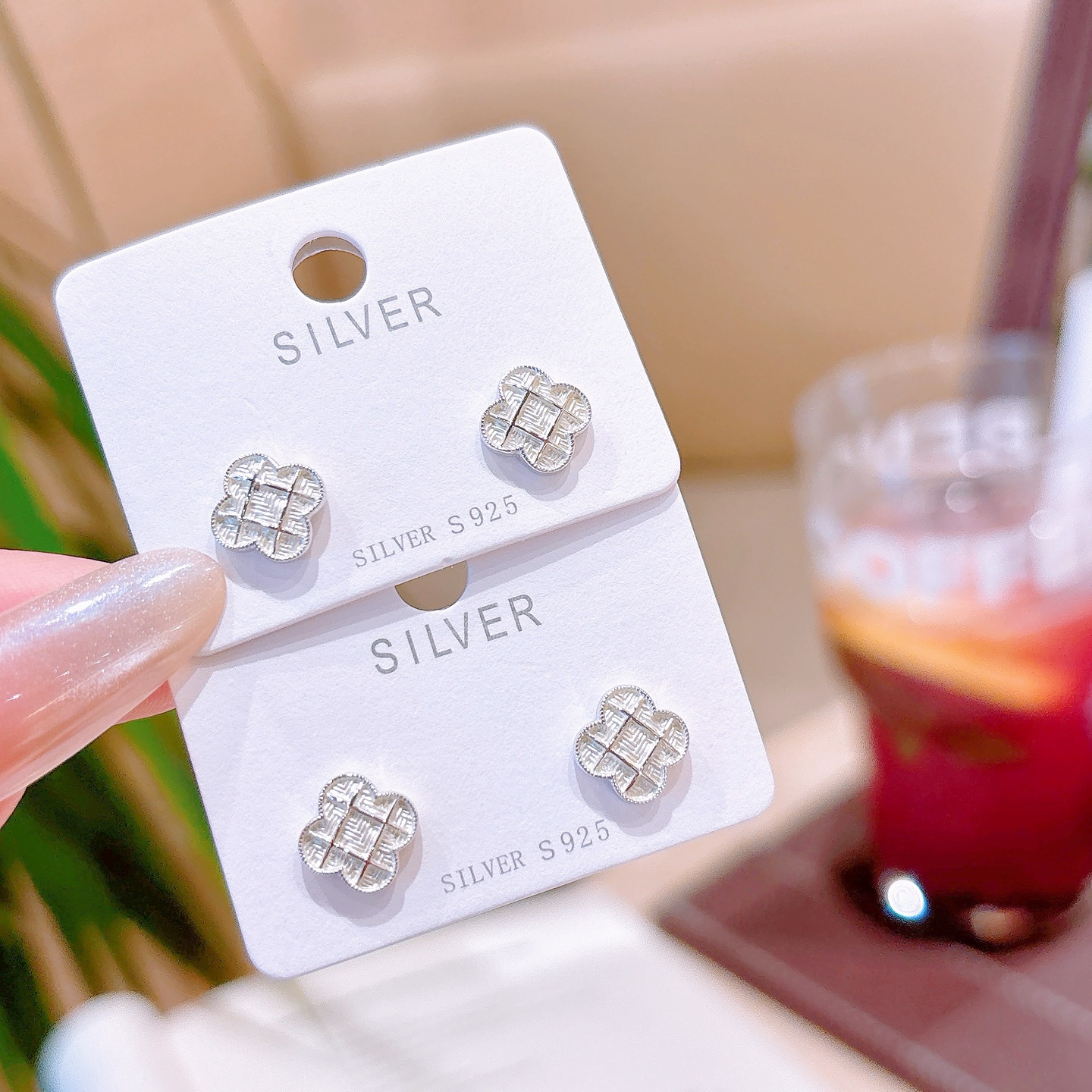 S925 Sterling Silver Earrings French Gift for Her Gold