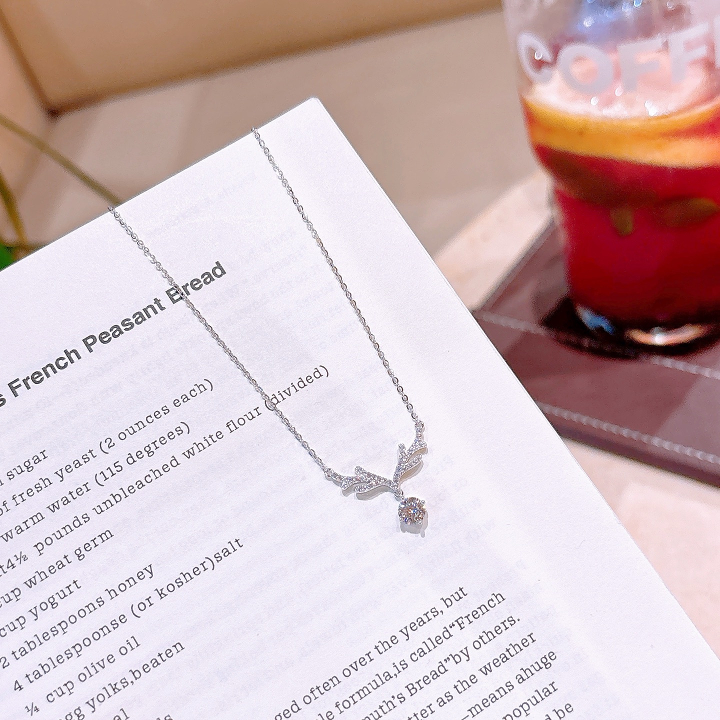 Fine Silver Moissanite Necklace Delicate Gift for Her Gold