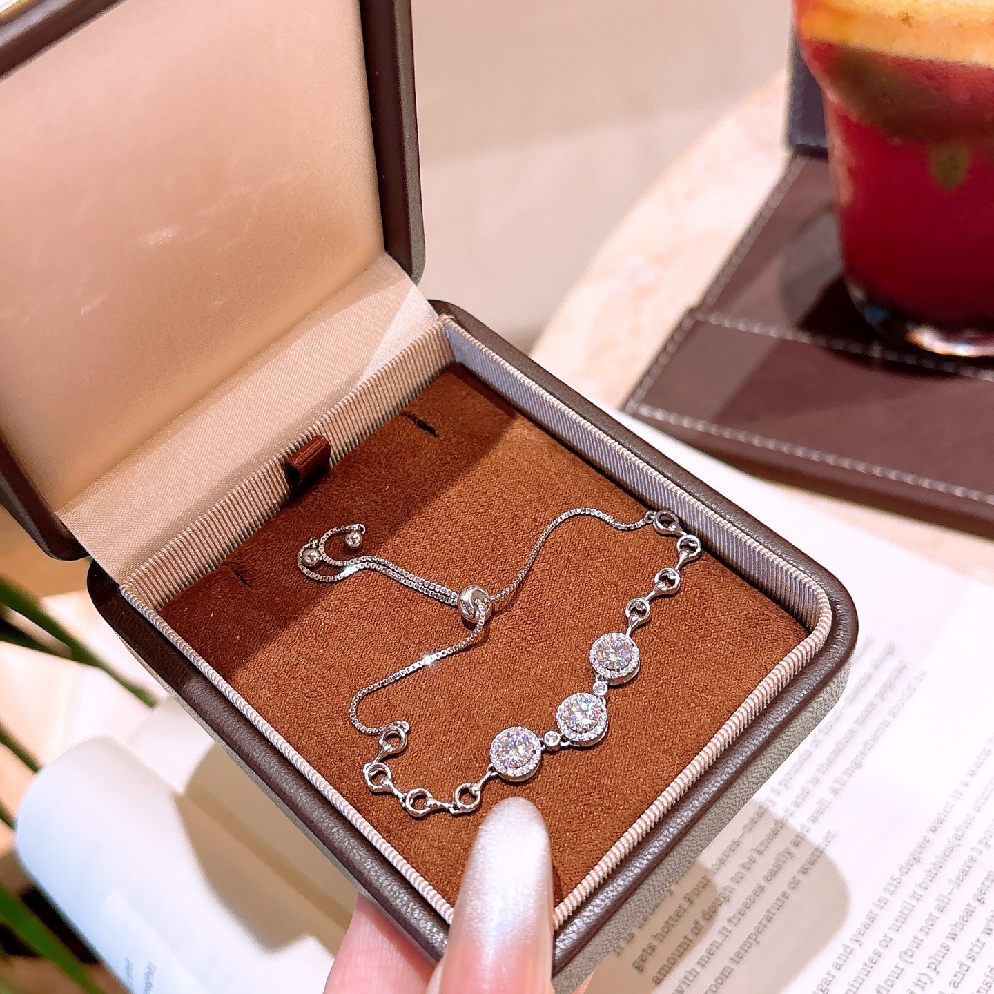 Low Allergy Silver Moissanite Bracelet French Gift for Her Silver