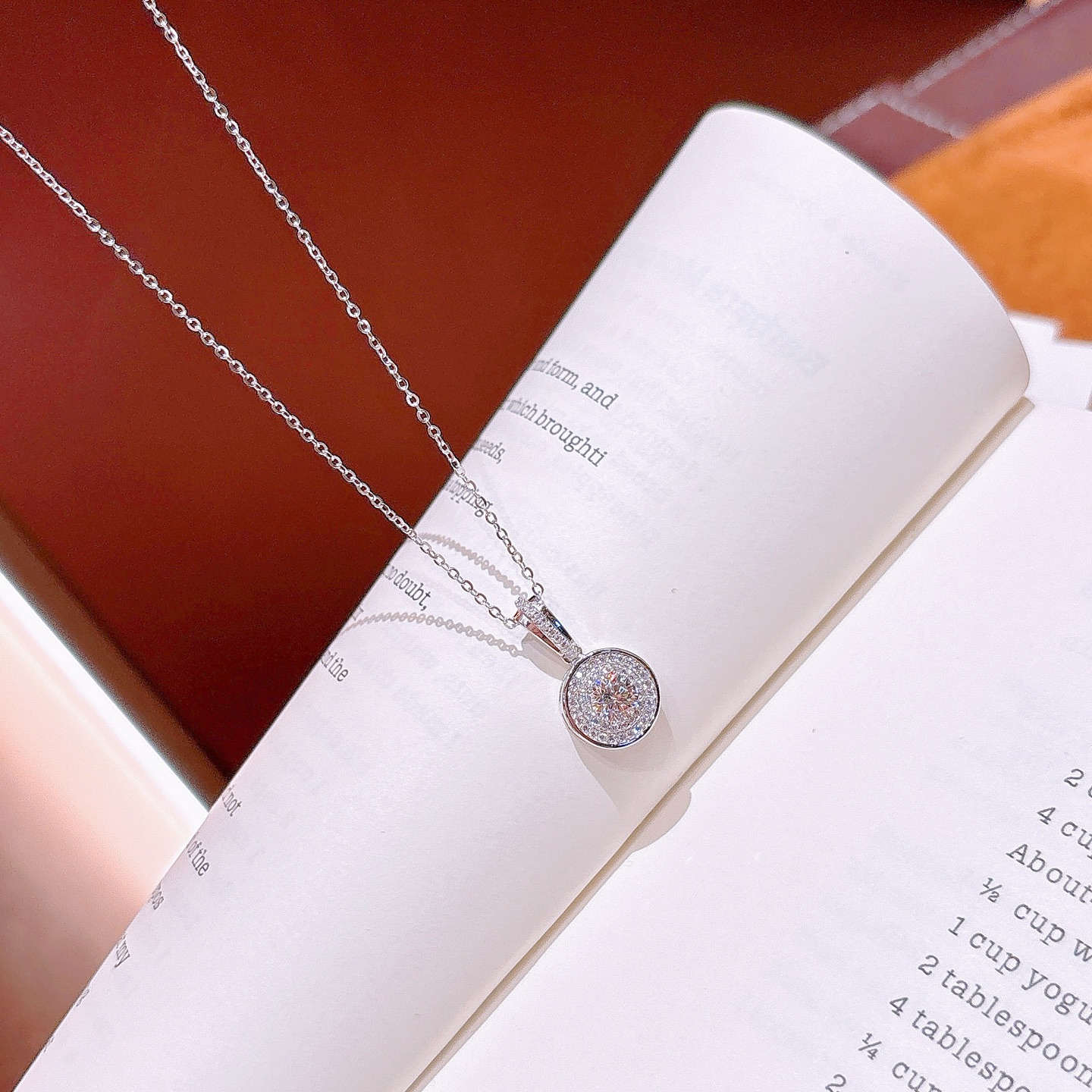 Fine Silver Moissanite Necklace Vintage Travel Gold