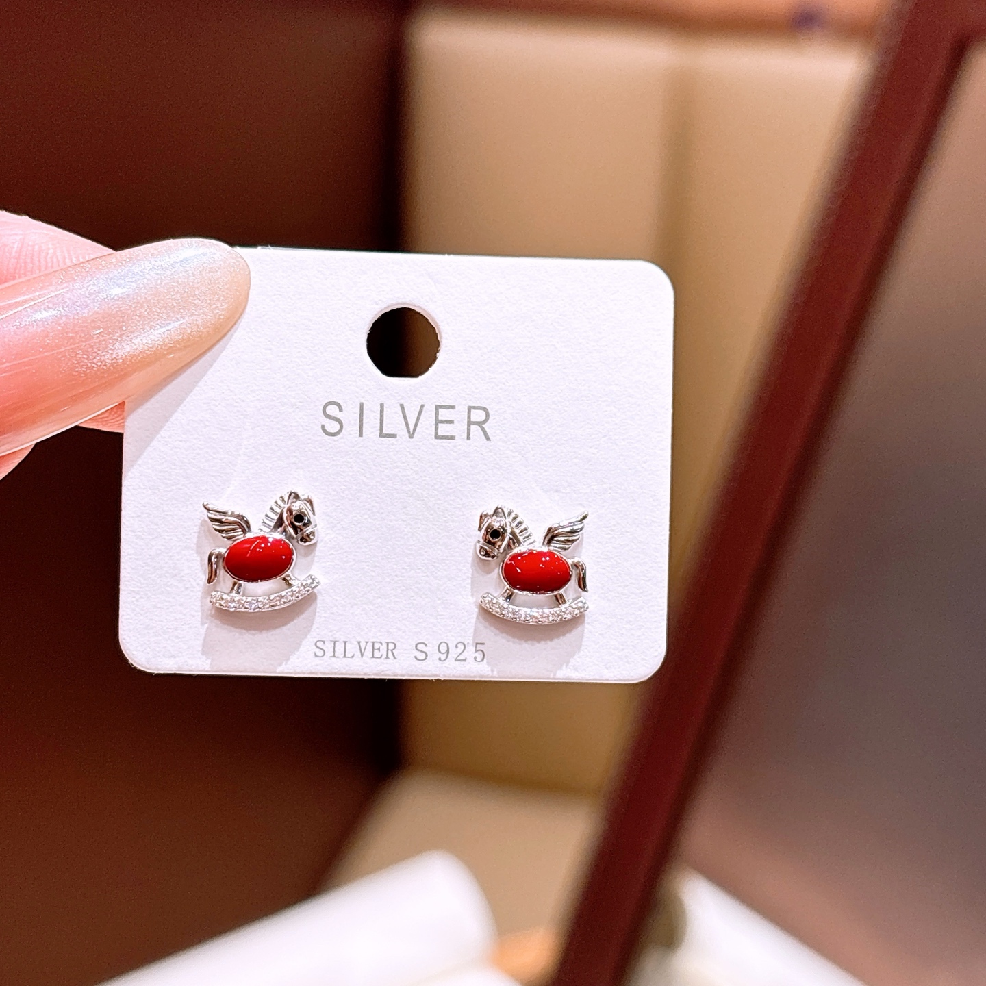 Solid Silver Earrings Korean Style Gift for Her Gold