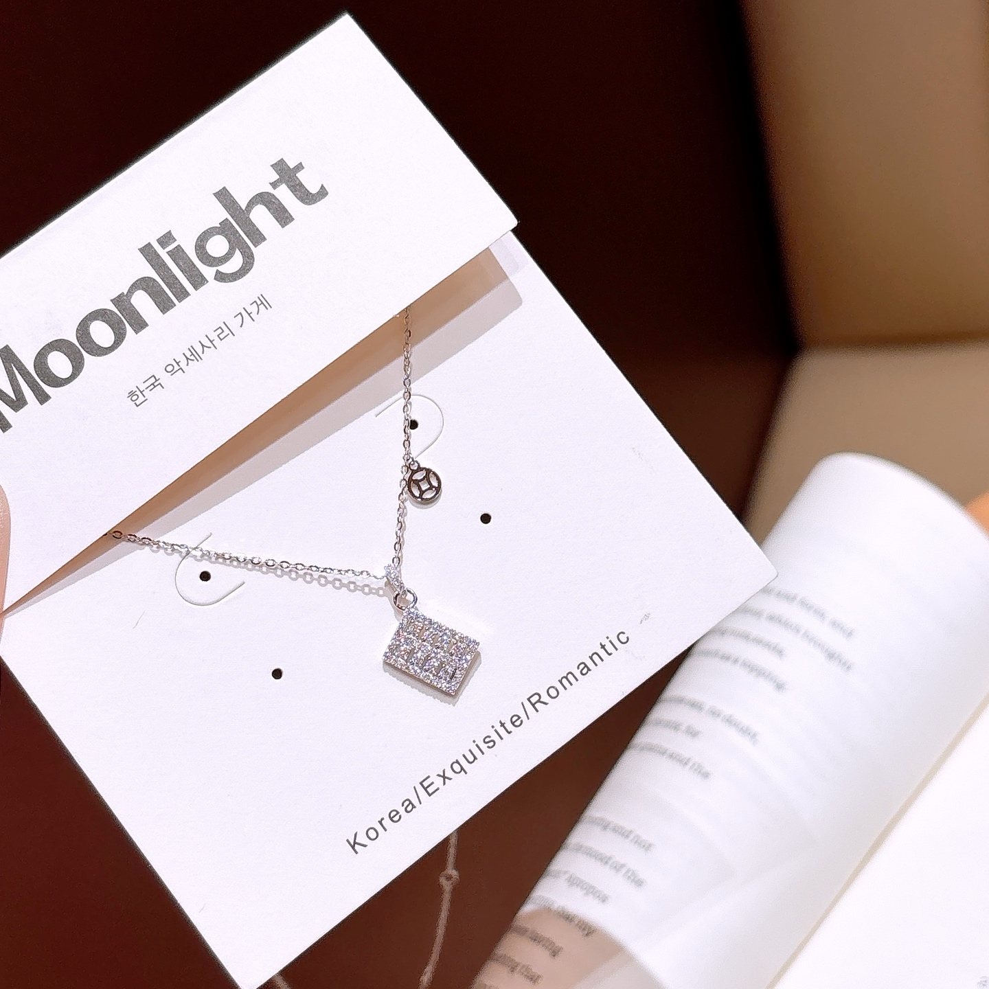 レトロニッケル無添加銀モアッサナイトネックレスシルバー 日常使い