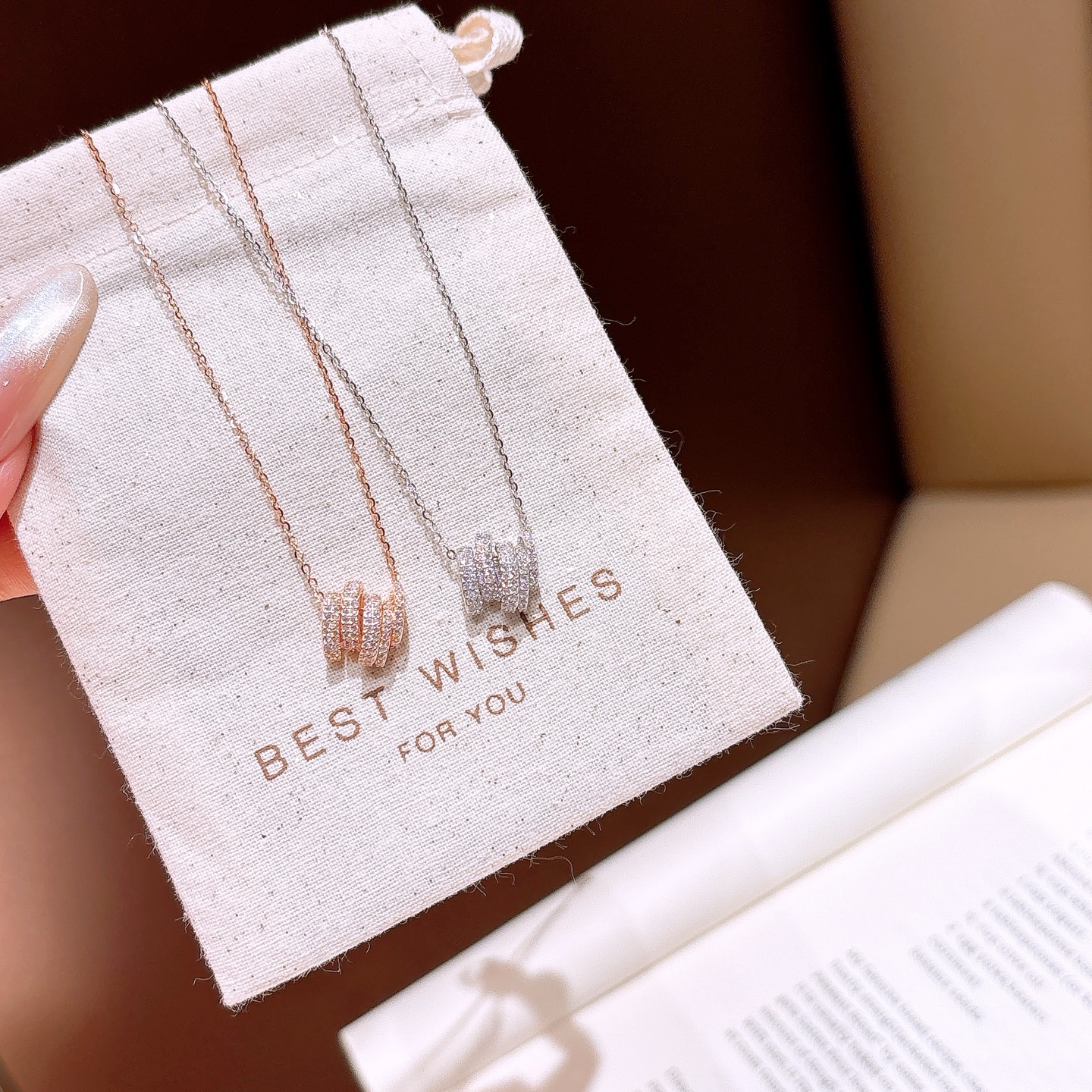 Fine Silver Necklace Fashion Wedding Registration Silver