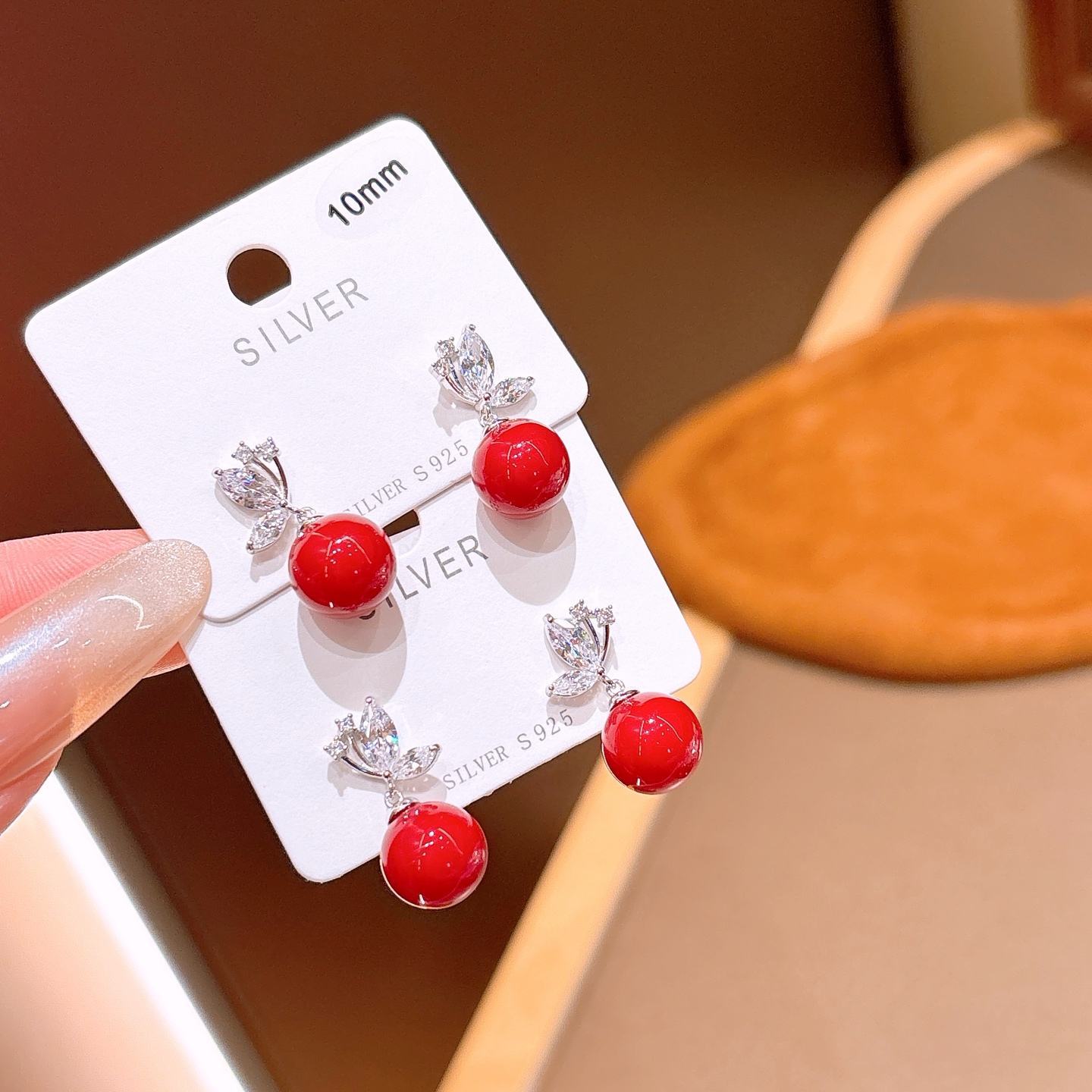 Low Allergy Silver Earrings Sweet Valentine's Day Silver