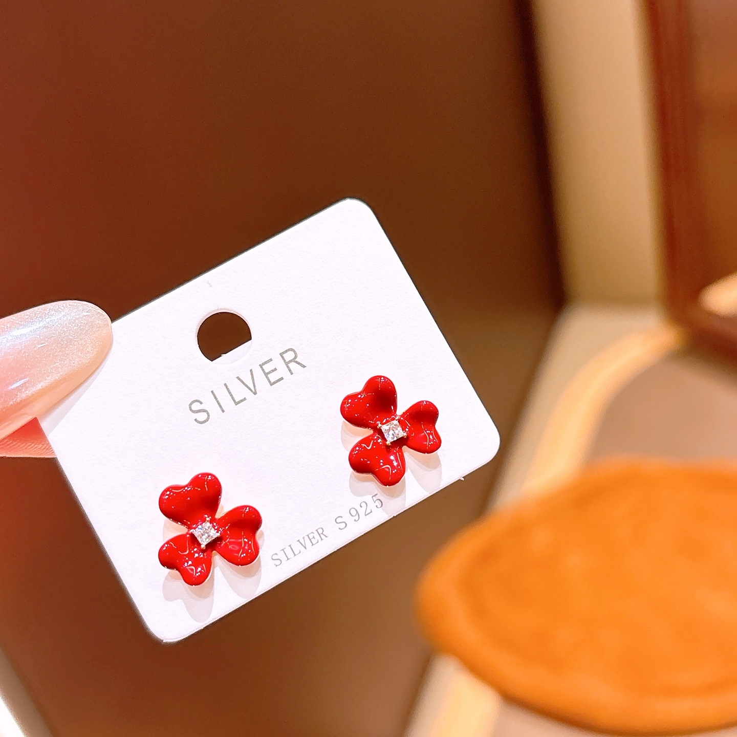 925 Silver Earrings Girly Spring Festival Silver