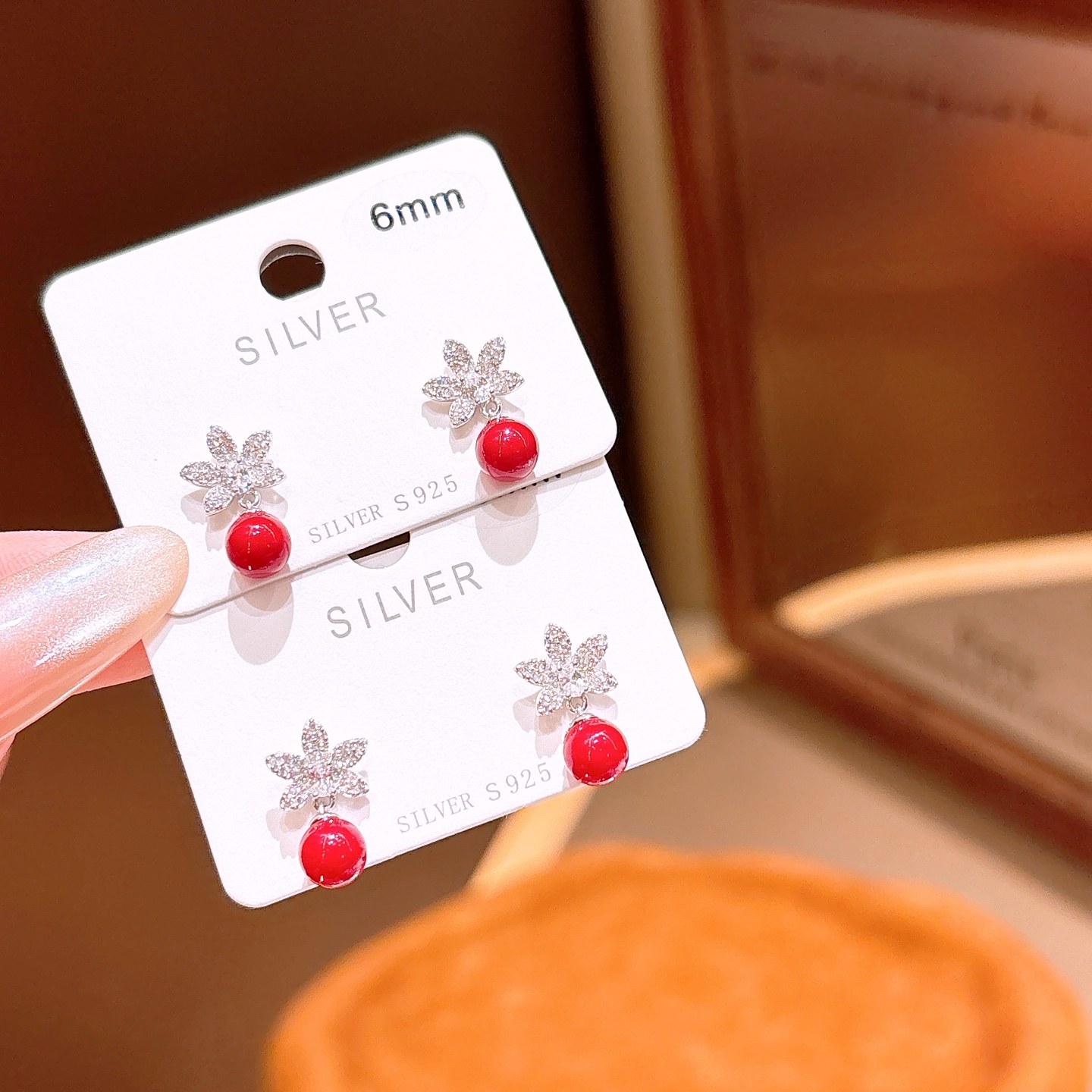 High Polish Silver Earrings Artistic Mother's Day Gold