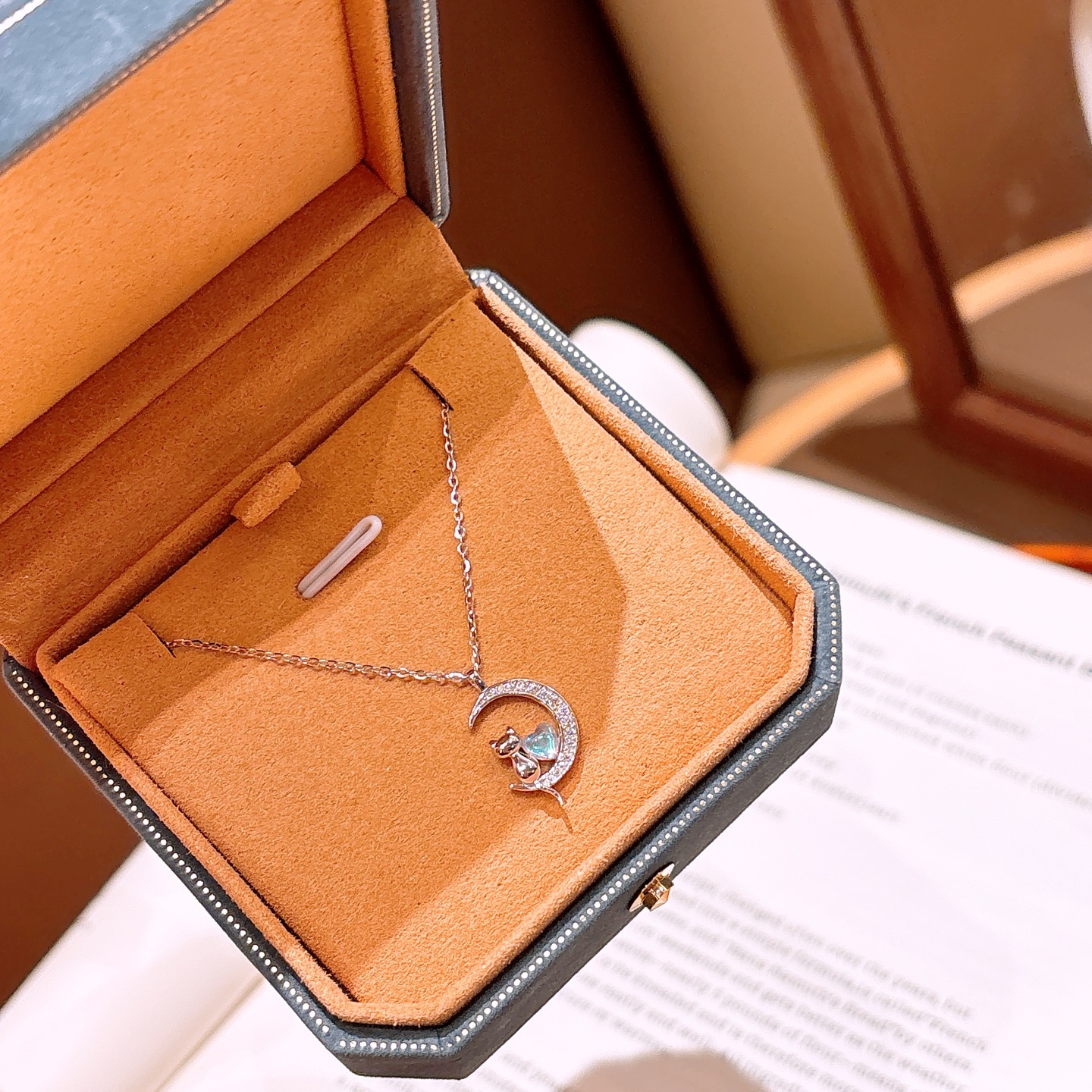 Fine Silver Moissanite Necklace Soft Anniversary Silver