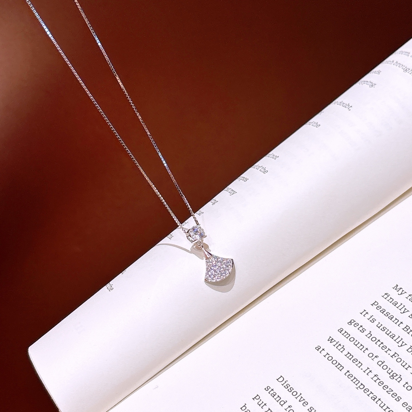 Hochglanzpoliertes Silber Moissanit Kette Romantisch Muttergeburtstag