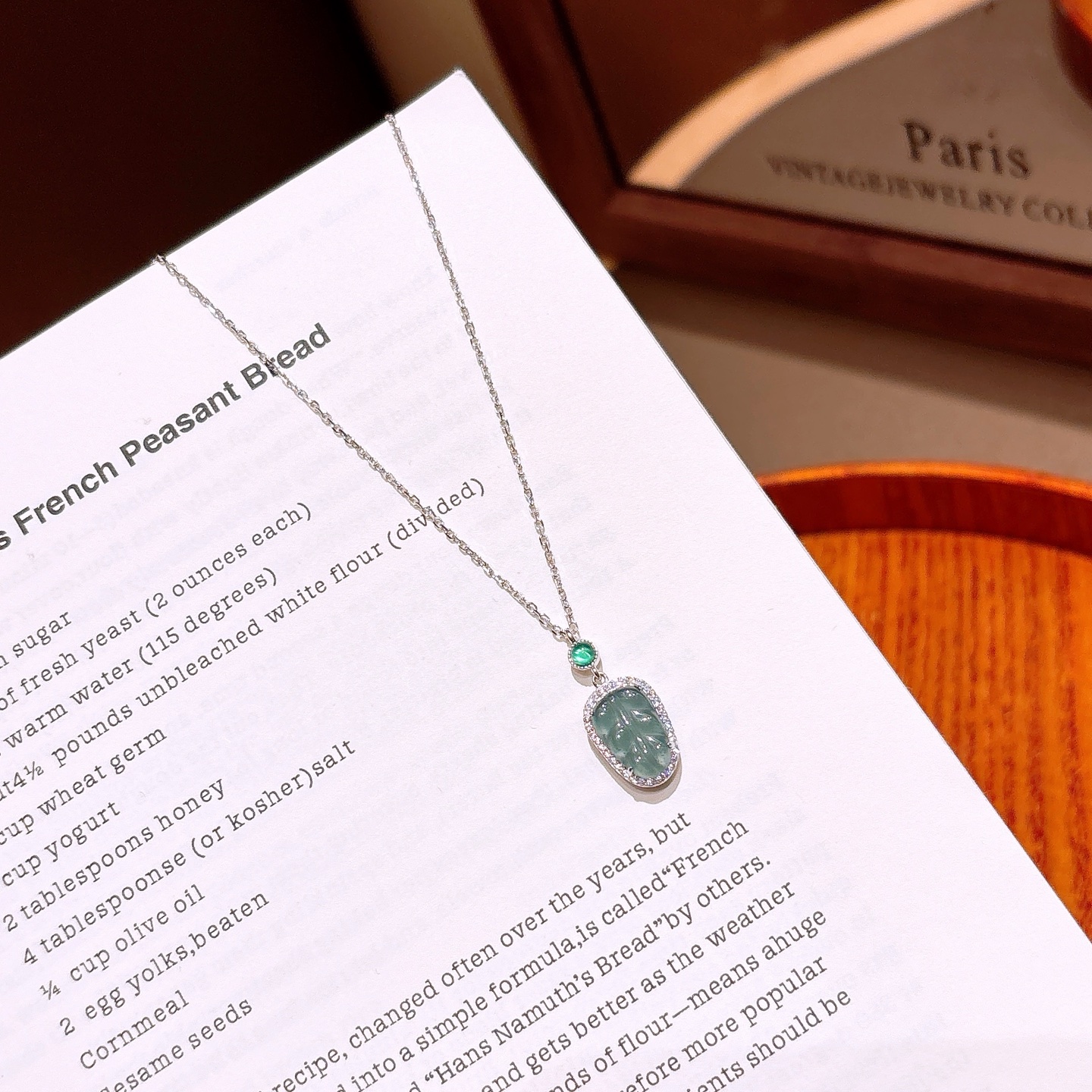 Solid Silver Jadeite Necklace Ultra Minimal Wedding Silver