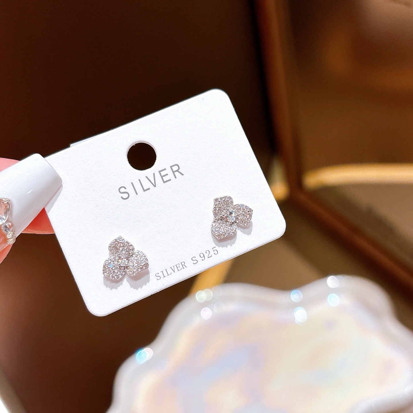 フレンチ高品質シルバーイヤリングシルバー 新年