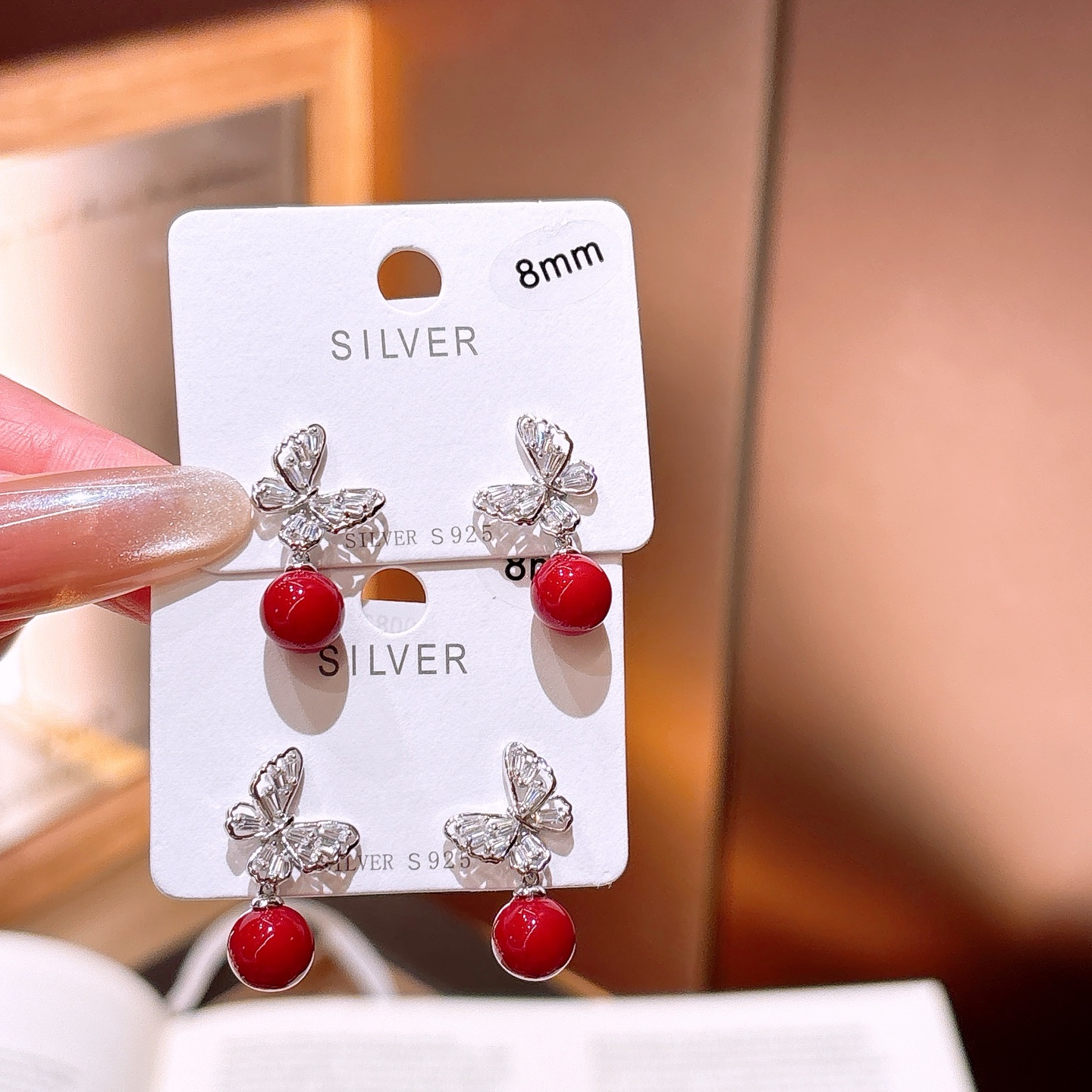 Solid Silver Earrings Fresh Party Gold