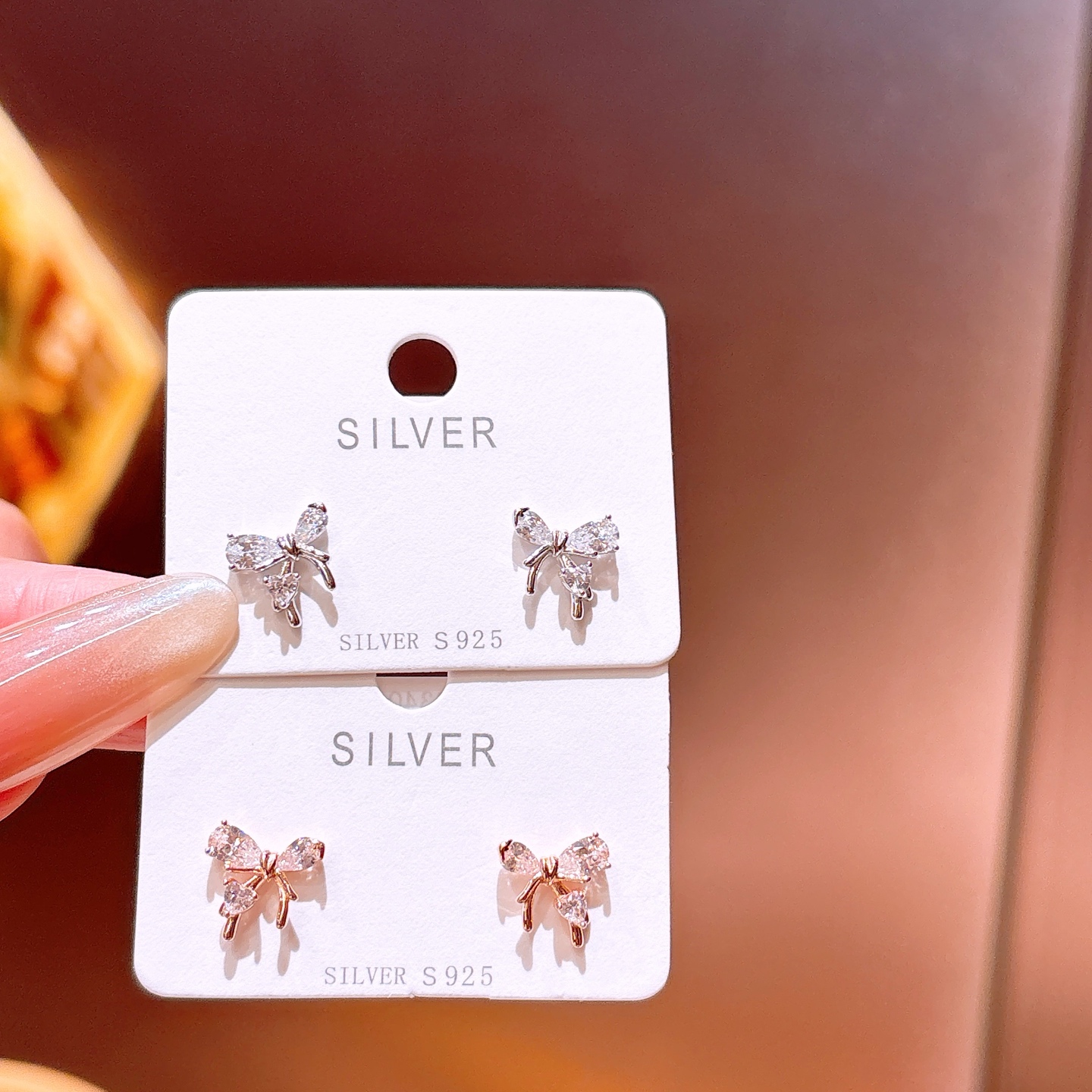 インスタ風純銀イヤリングゴールド 先生の日