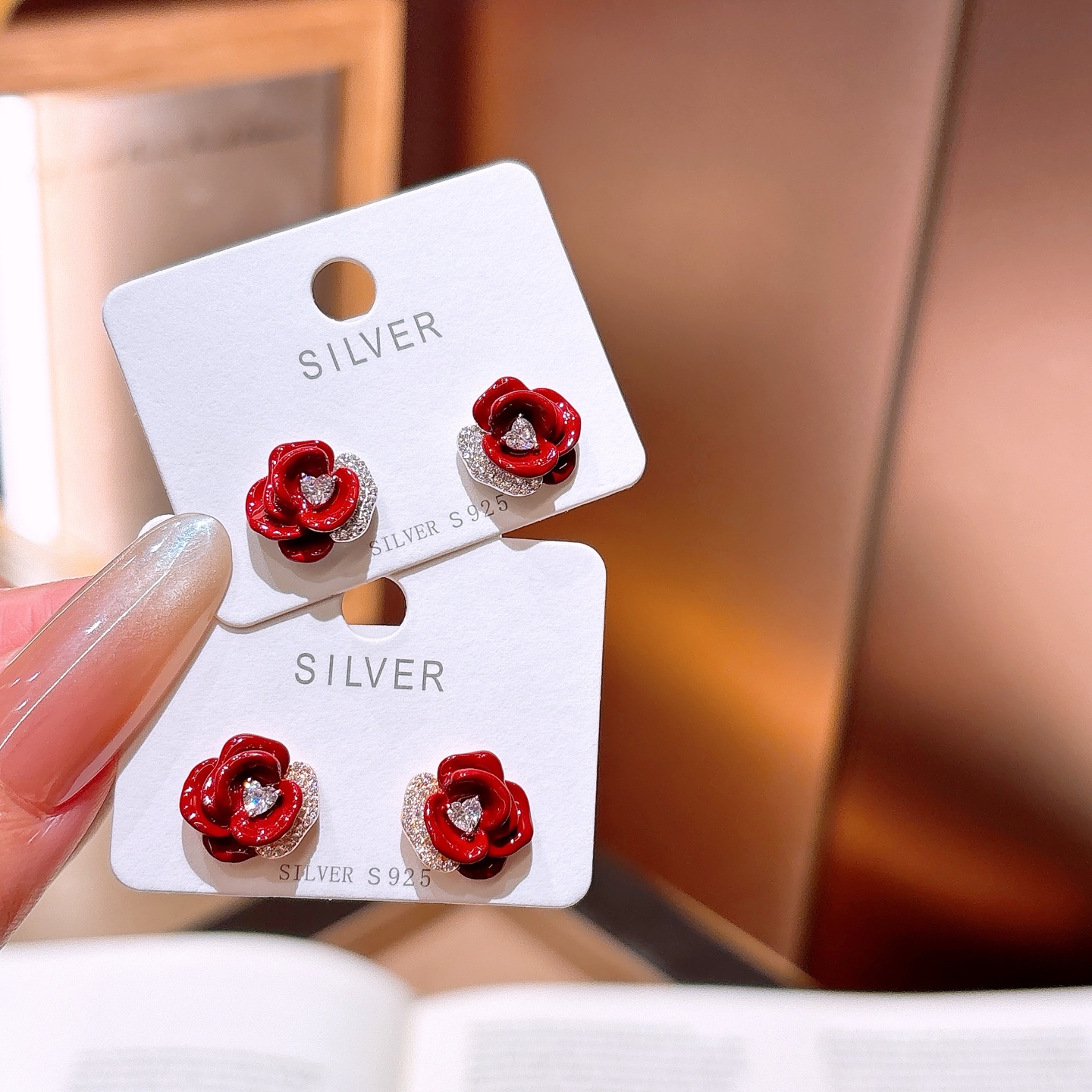 ミニマリストファインシルバーイヤリングシルバー 新年