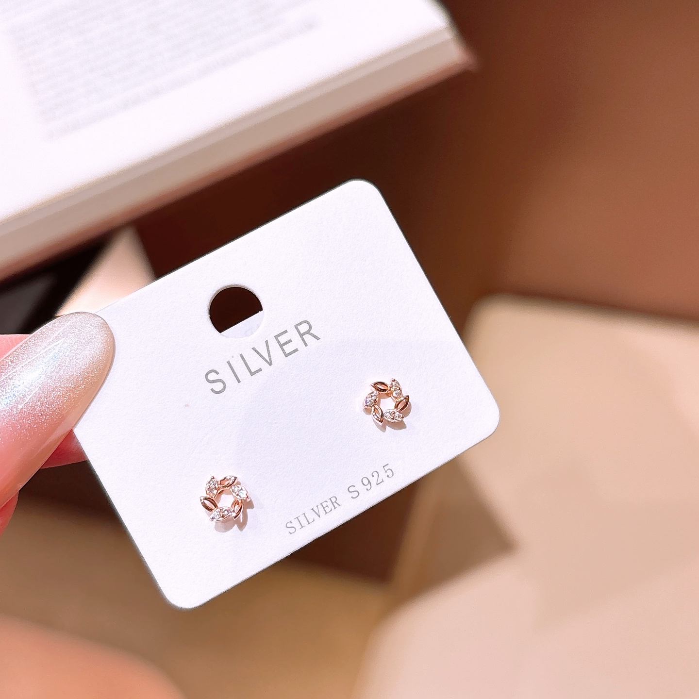 遊び心純銀イヤリングゴールド 告白