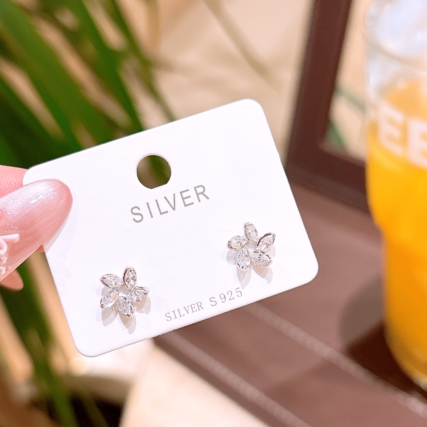 Fine Silver Earrings Pure Wedding Registration Gold