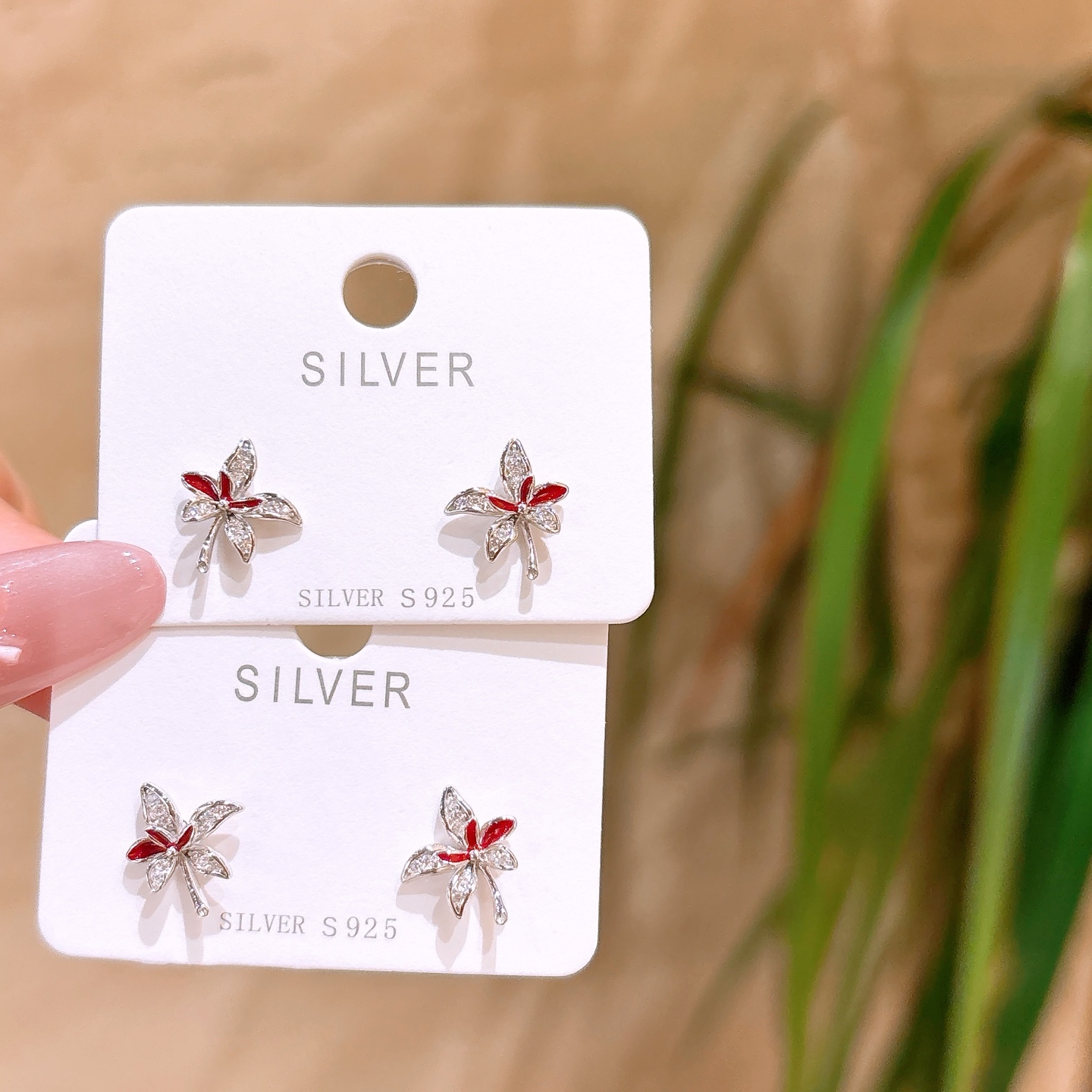 925 Silver Earrings Korean Style Everyday Wear Gold