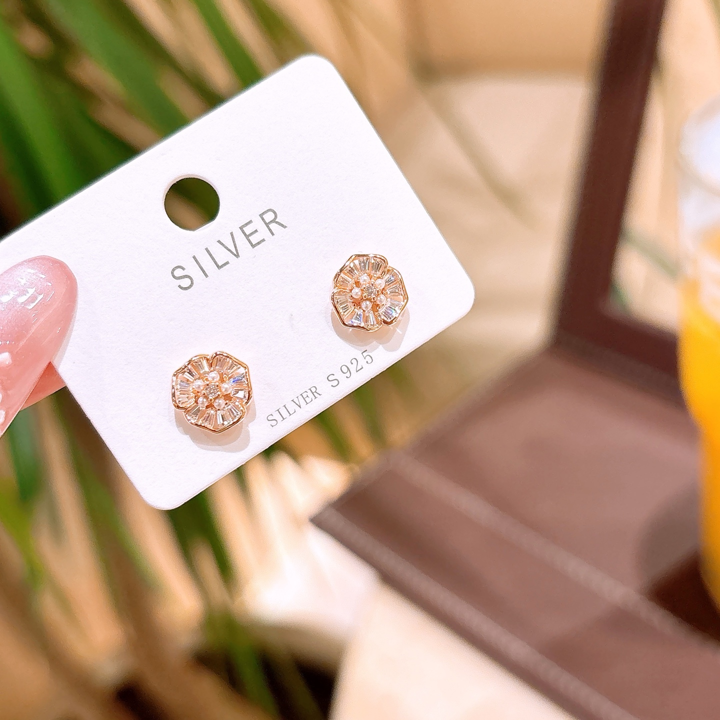 Fine Silver Earrings Forest Spring Festival Gold