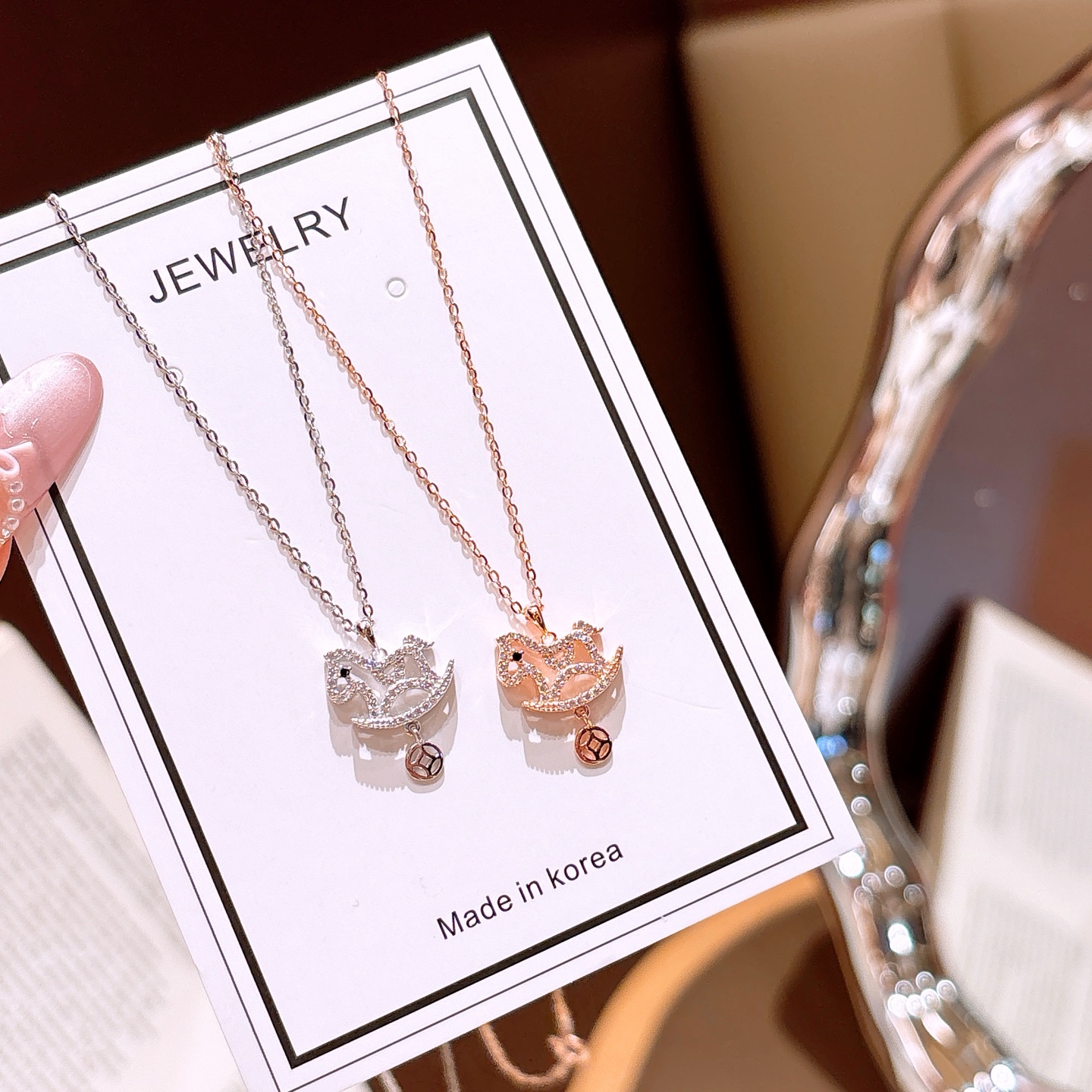 925 Silver Necklace Artistic Teacher's Day Gold