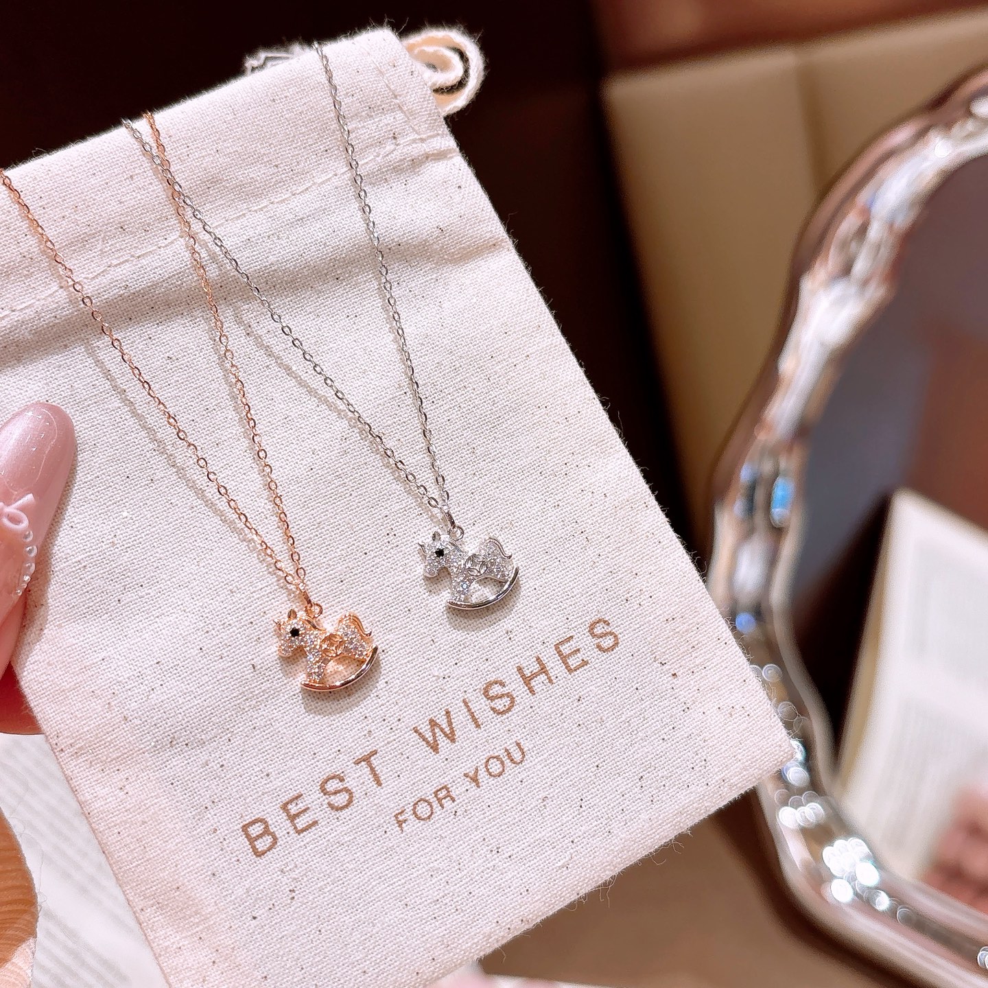 甘辛S925スターリングシルバーネックレスゴールド ウェディング