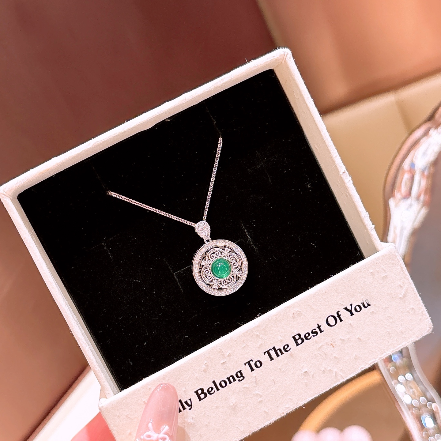 S925 Sterling Silver Necklace Cute Engagement Silver