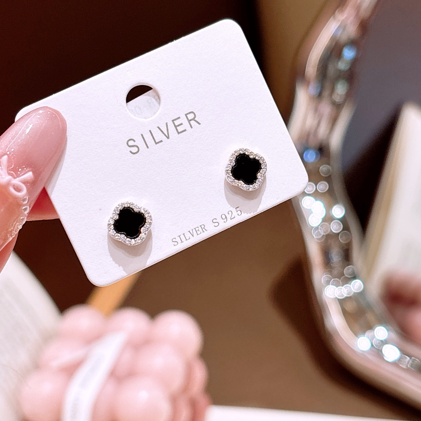 Hypoallergenes Silber Ohrringe Verspielt Reise Silber