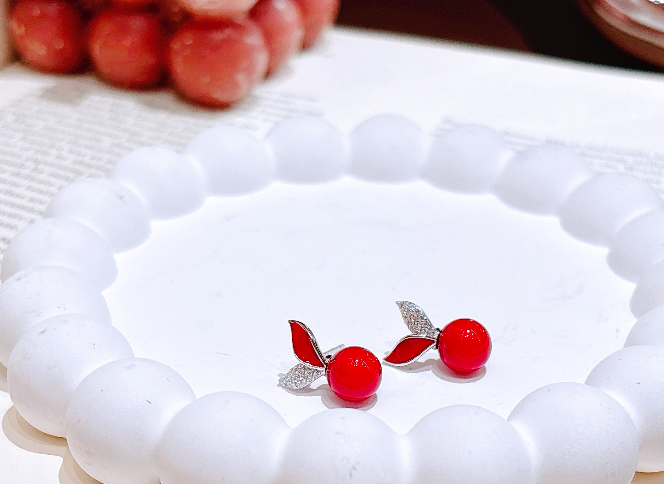 Feinsilber Ohrringe Süß Jahrestag Silber