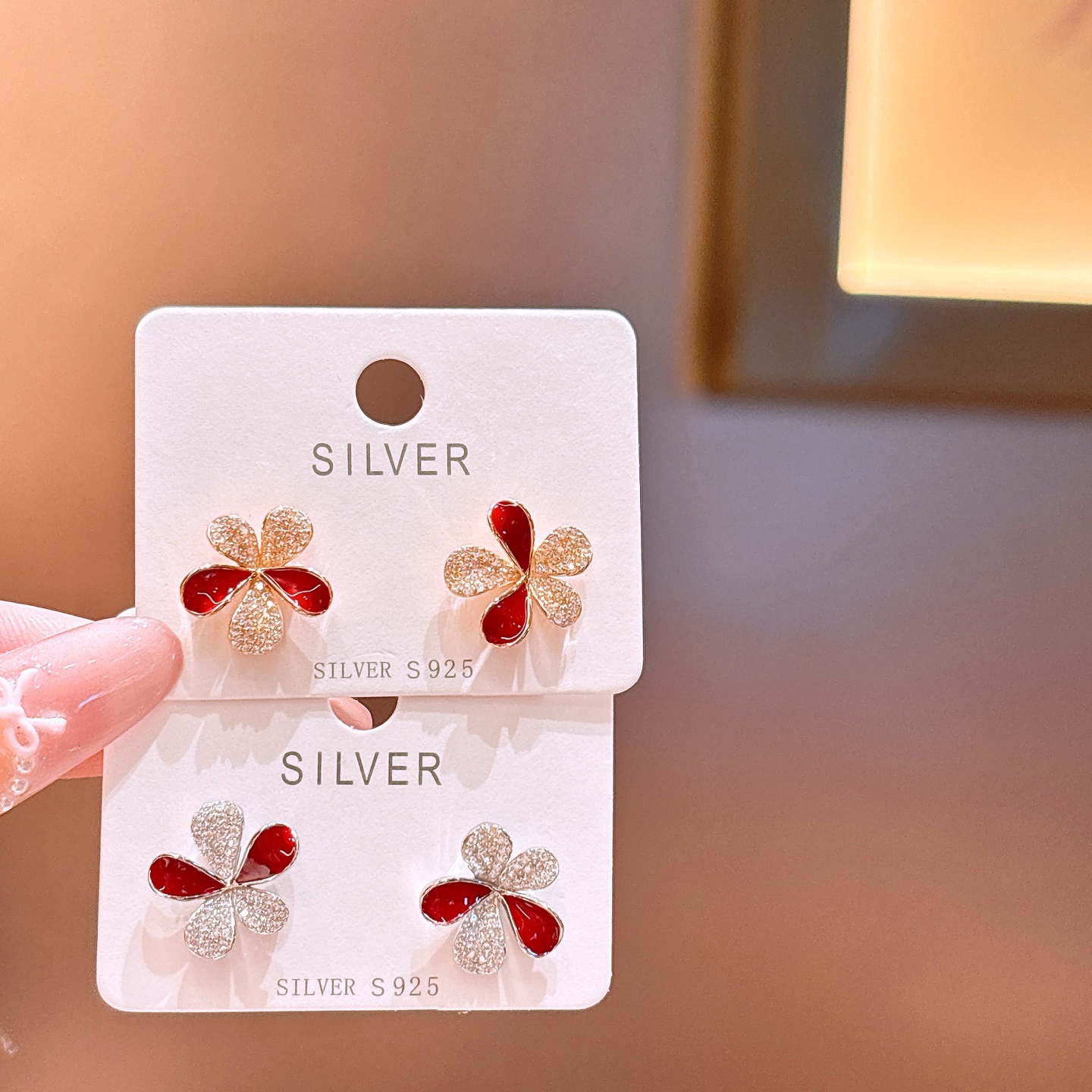 S925 Sterling Silver Earrings Cute Self-love Silver