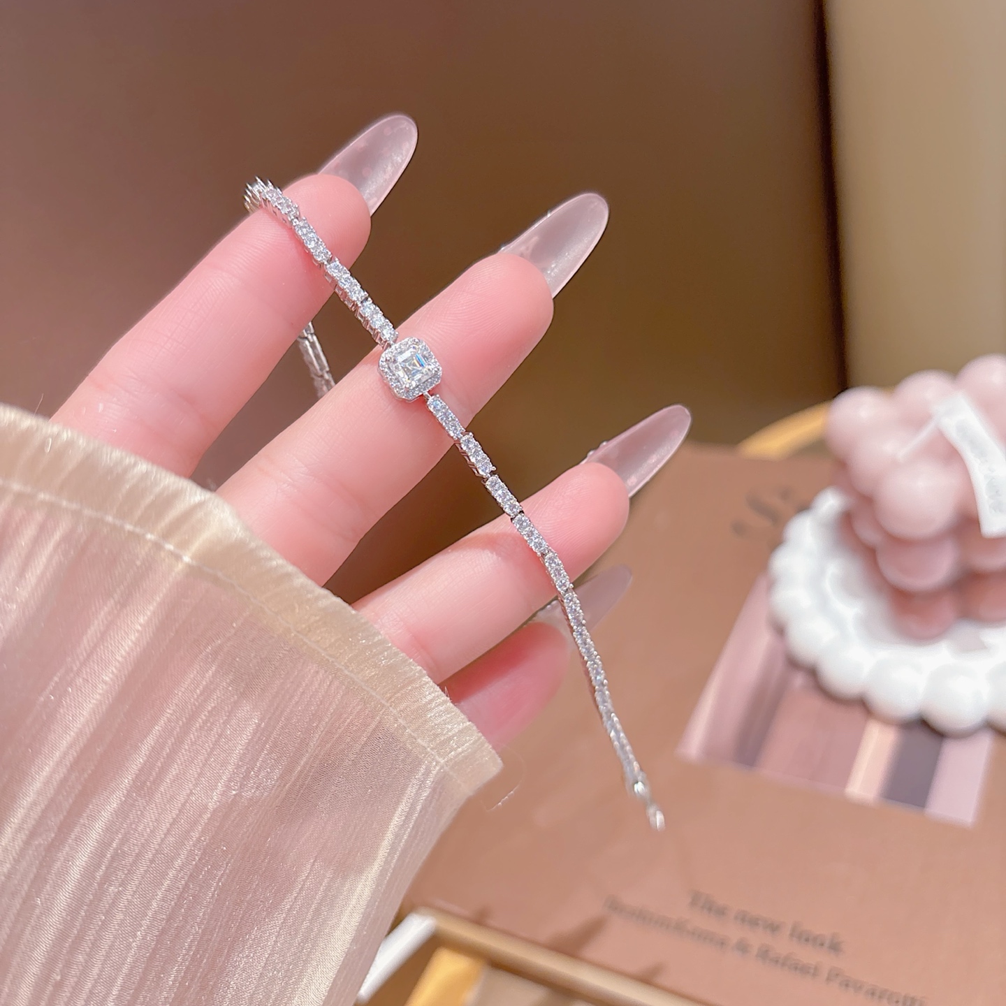 925 Silver Moissanite Bracelet Ethereal Birthday Gold