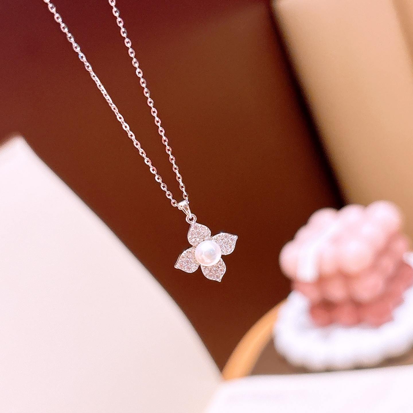 ユニーク純銀モアッサナイトネックレスシルバー 父の日