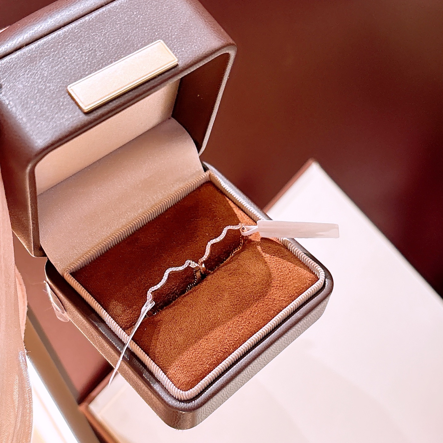 High Polish Silver Ring Ethereal Wedding Registration Gold