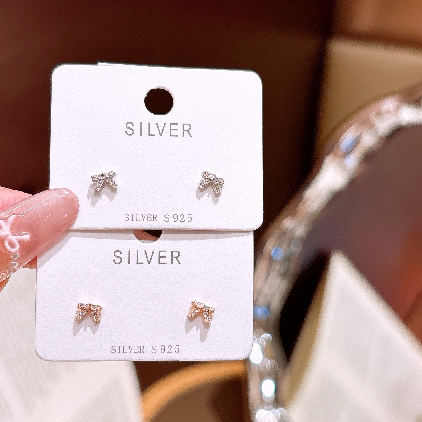 ラグジュアリーニッケル無添加銀イヤリングシルバー 母の誕生日