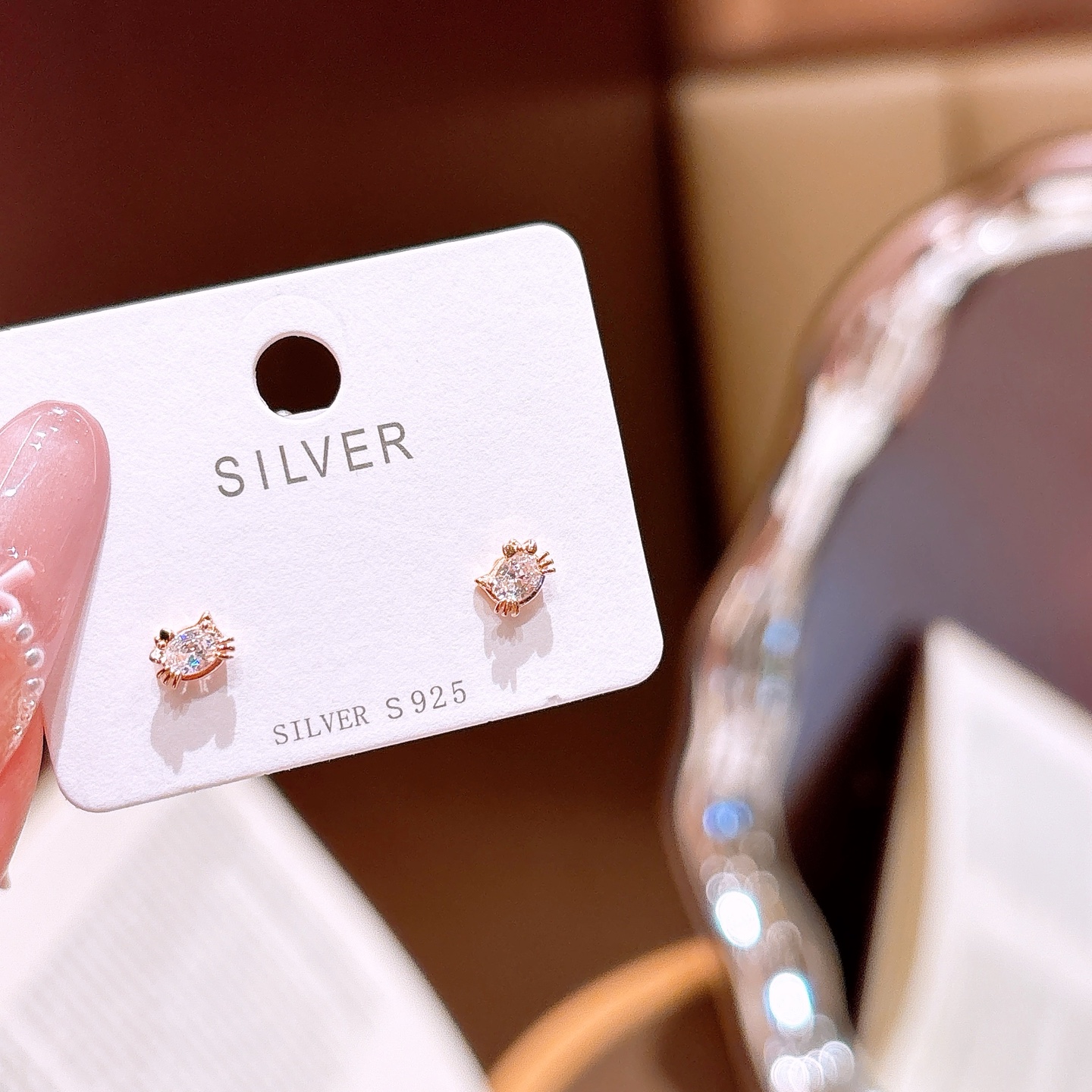 さわやか系S925スターリングシルバーイヤリングゴールド 婚姻届提出