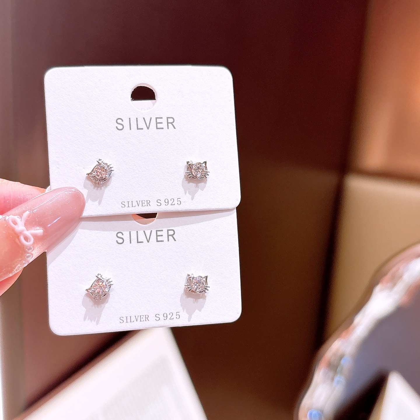 ラグジュアリーニッケル無添加銀イヤリングゴールド 晩餐会