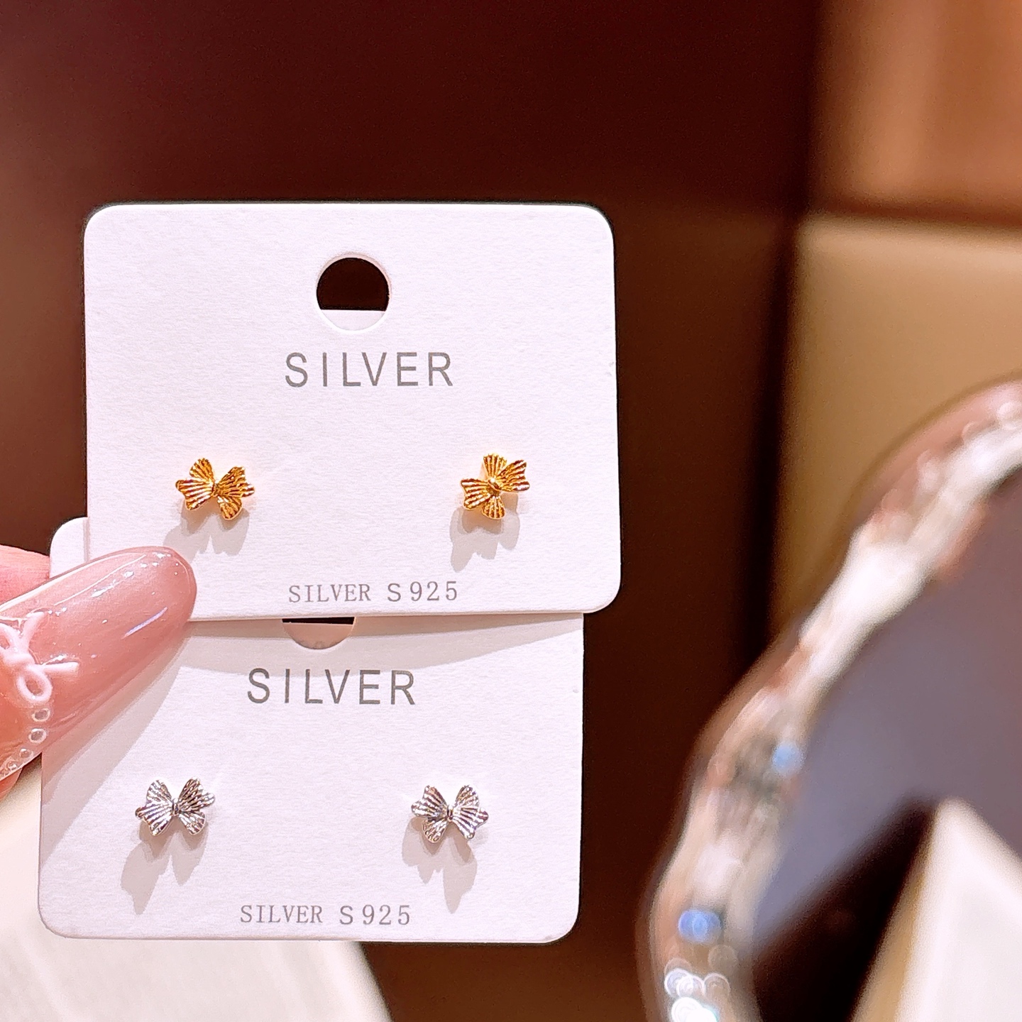 遊び心高品質シルバーイヤリングシルバー 父の日