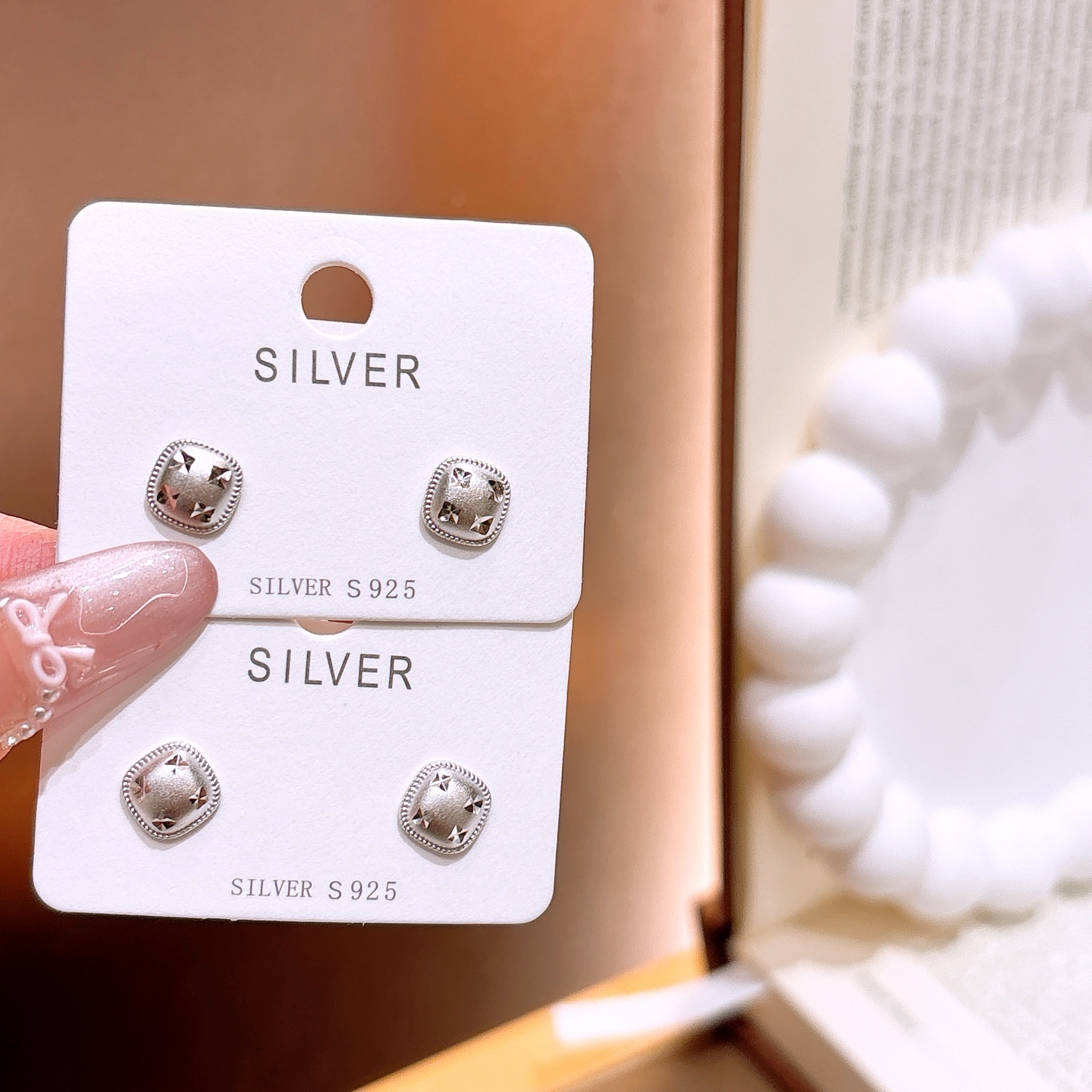 清純低アレルギー銀イヤリングシルバー ウェディングギフト