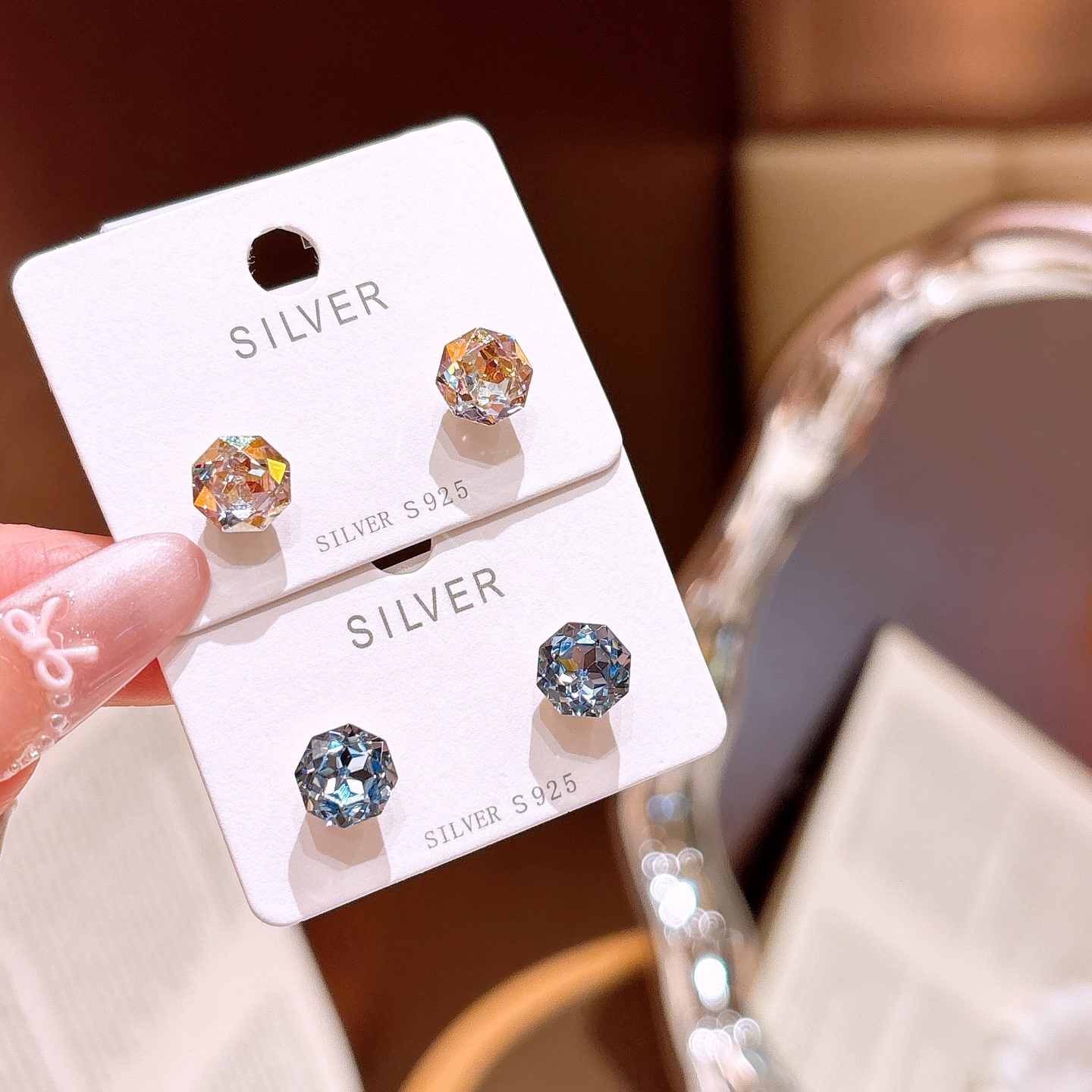 幻想的純銀イヤリングシルバー 日常使い